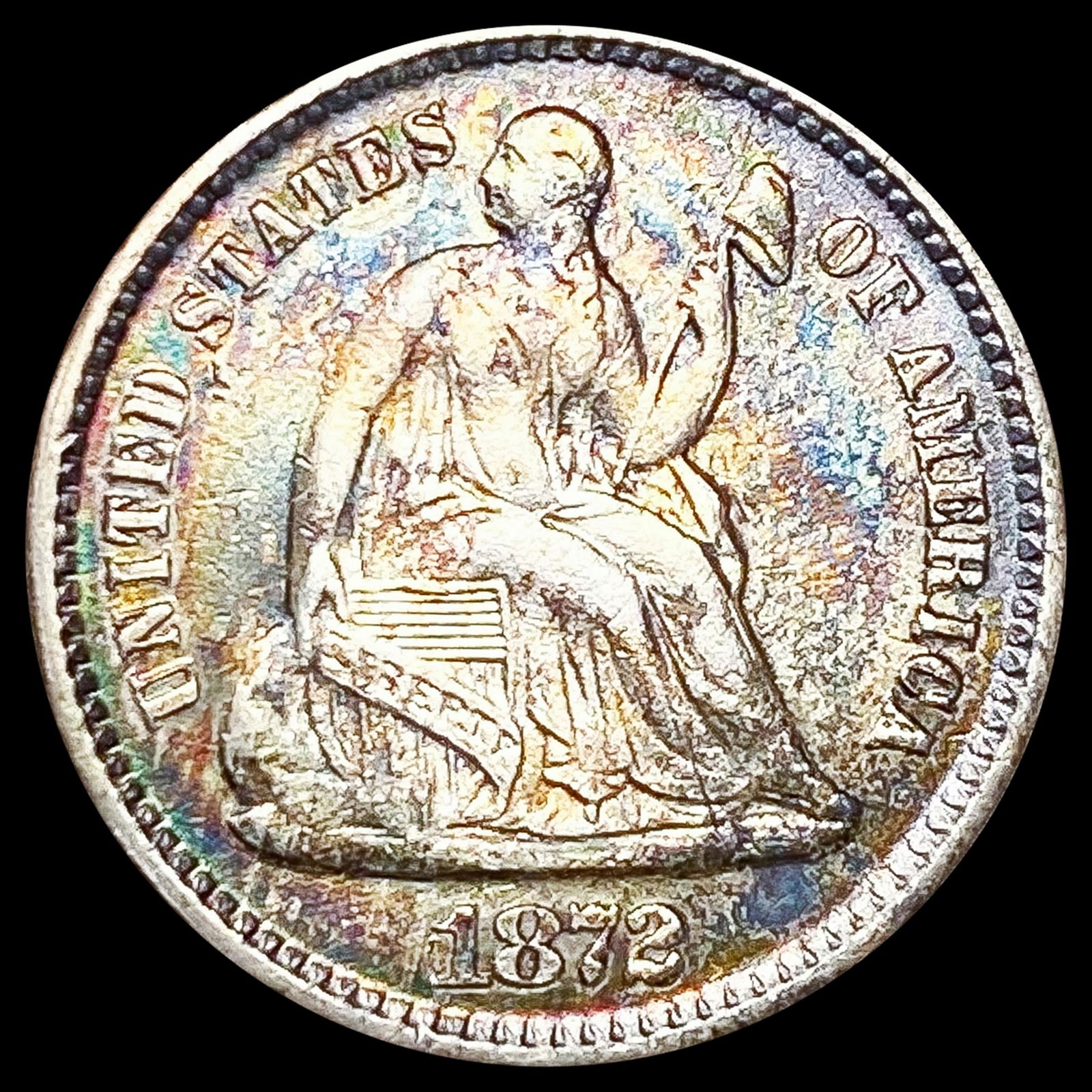 1872 Seated Liberty Half Dime UNCIRCULATED (1 of 2)