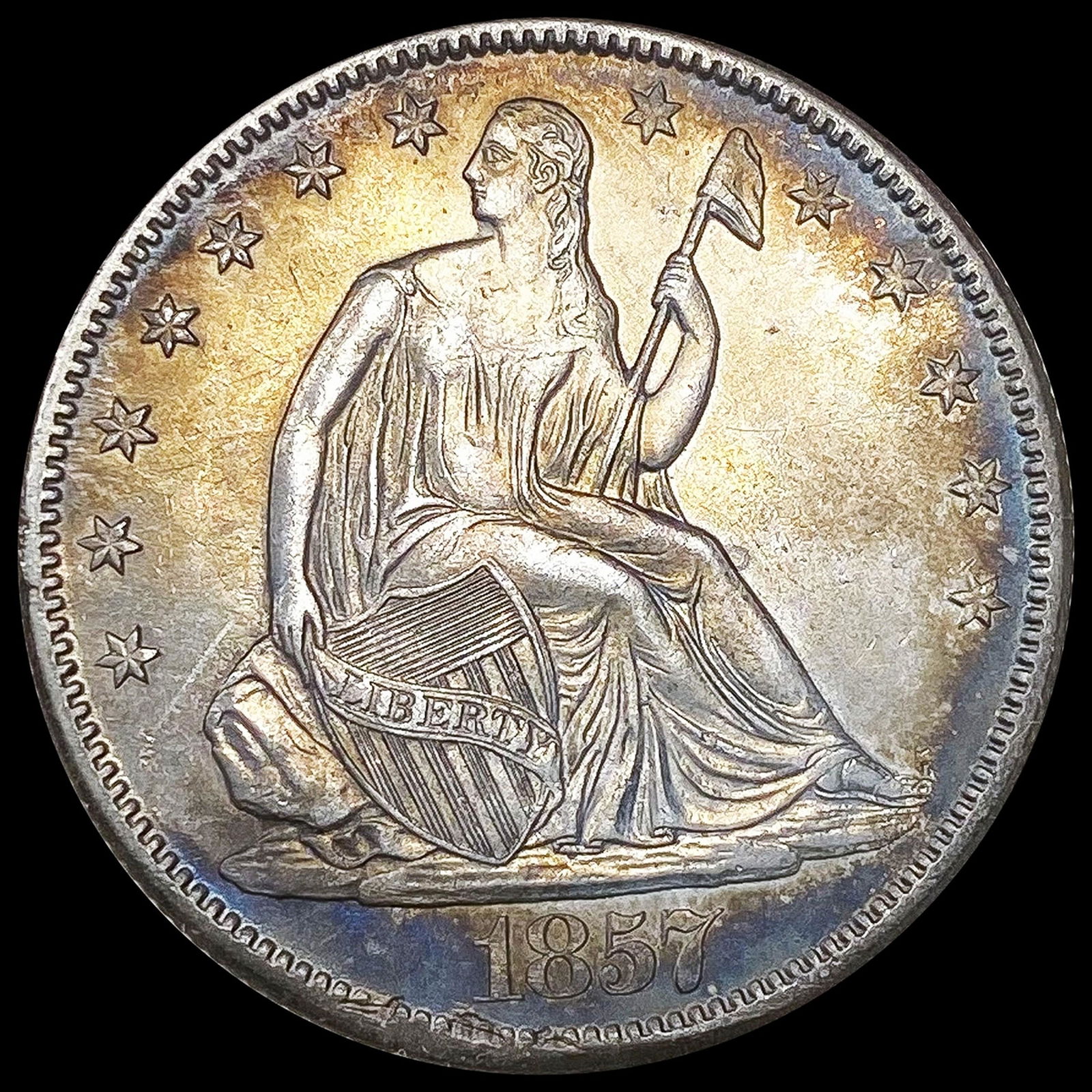 1857-O Seated Liberty Half Dollar UNCIRCULATED (1 of 2)