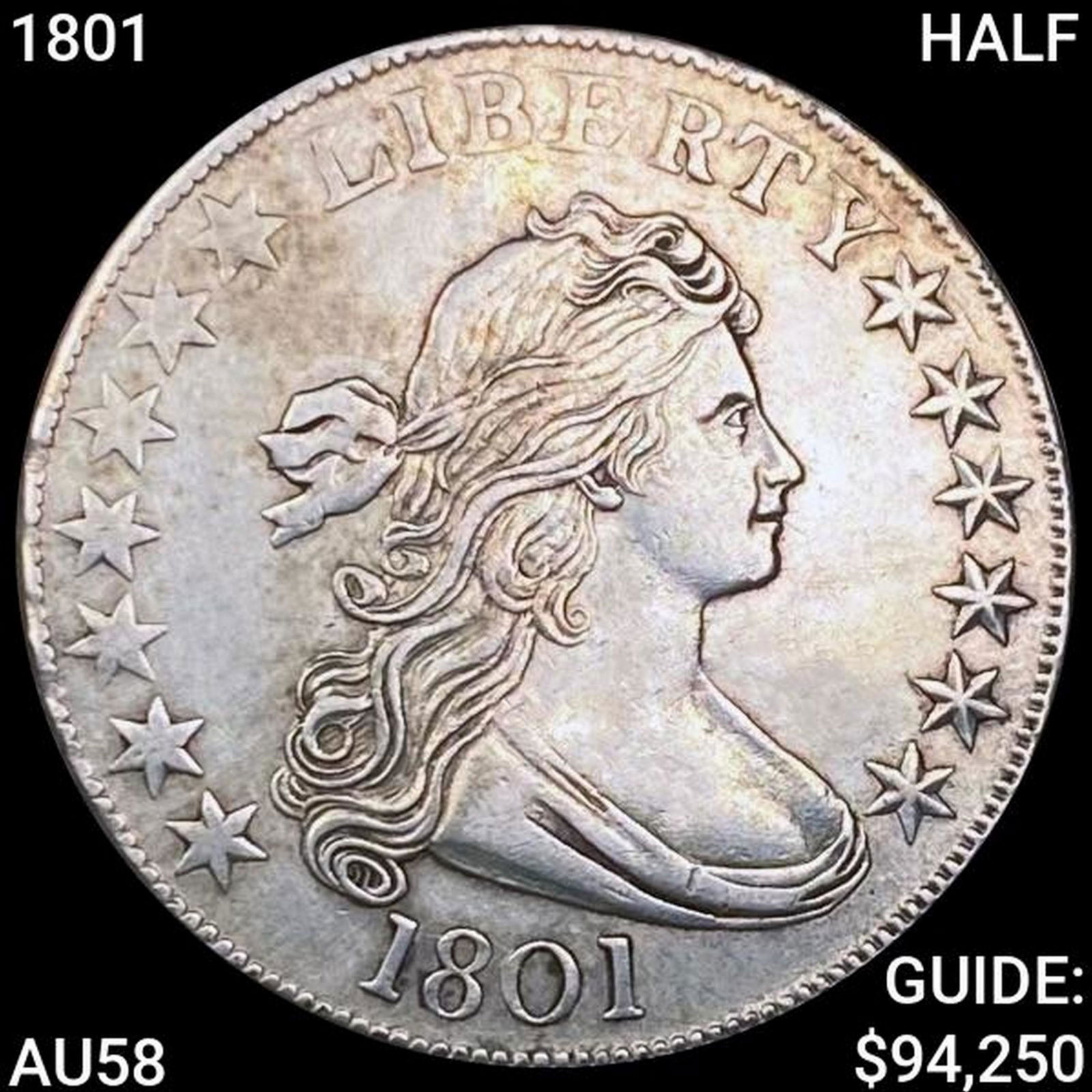 1801 Draped Bust Half Dollar CHOICE AU (1 of 2)