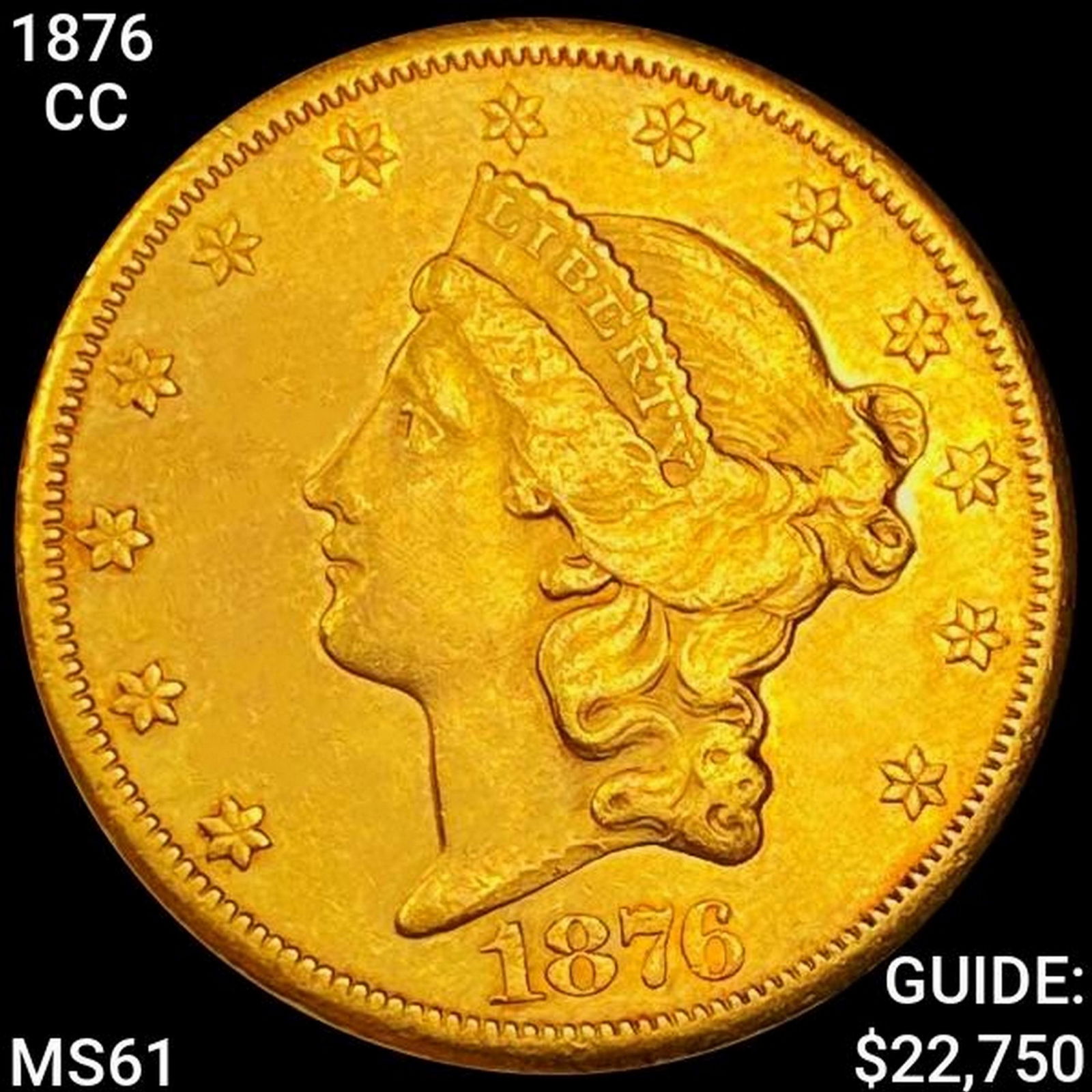 1876-CC $20 Gold Double Eagle UNC (1 of 2)