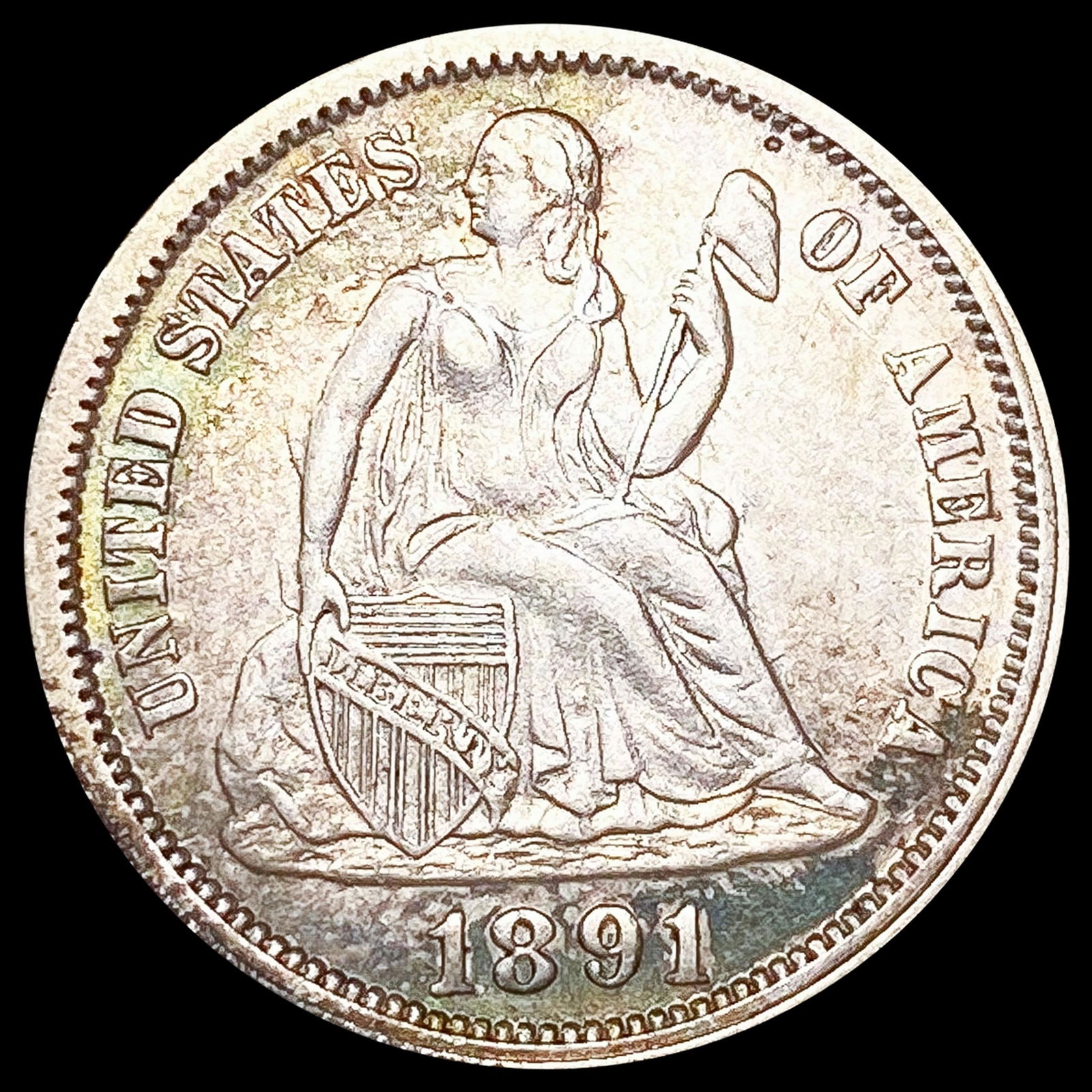1891-O Seated Liberty Dime UNCIRCULATED (1 of 2)