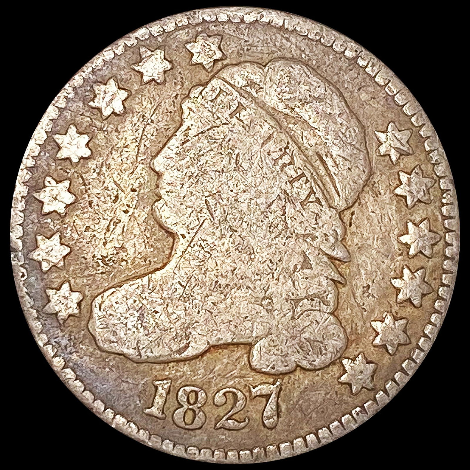 1827 Capped Bust Dime NICELY CIRCULATED (1 of 2)