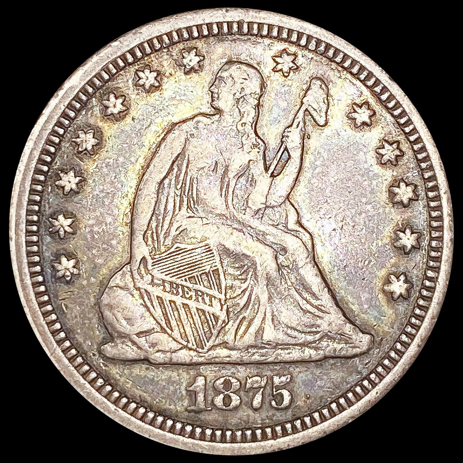 1875 Seated Liberty Quarter CLOSELY UNCIRCULATED (1 of 2)