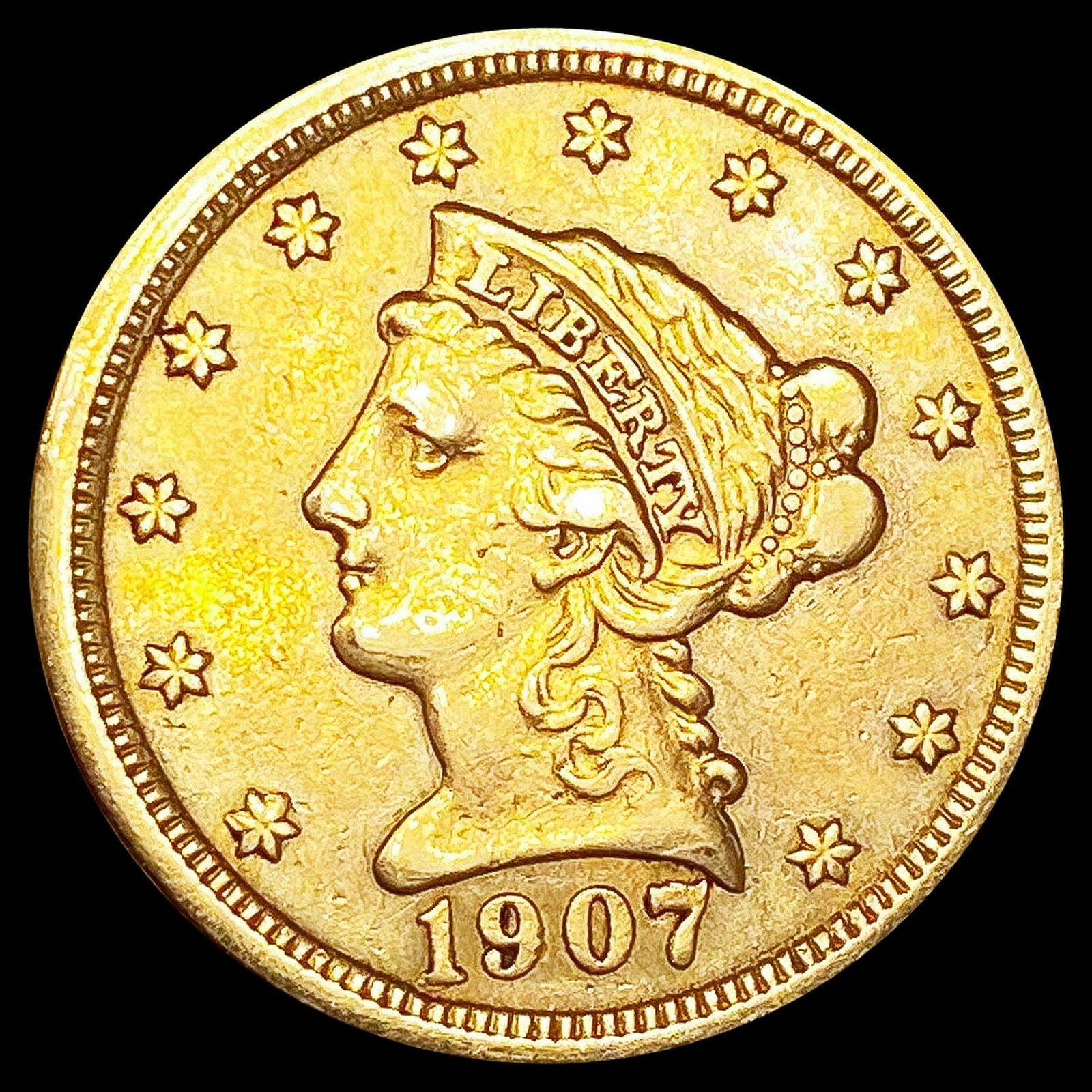 1907 $2.50 Gold Quarter Eagle CLOSE UNC (1 of 2)