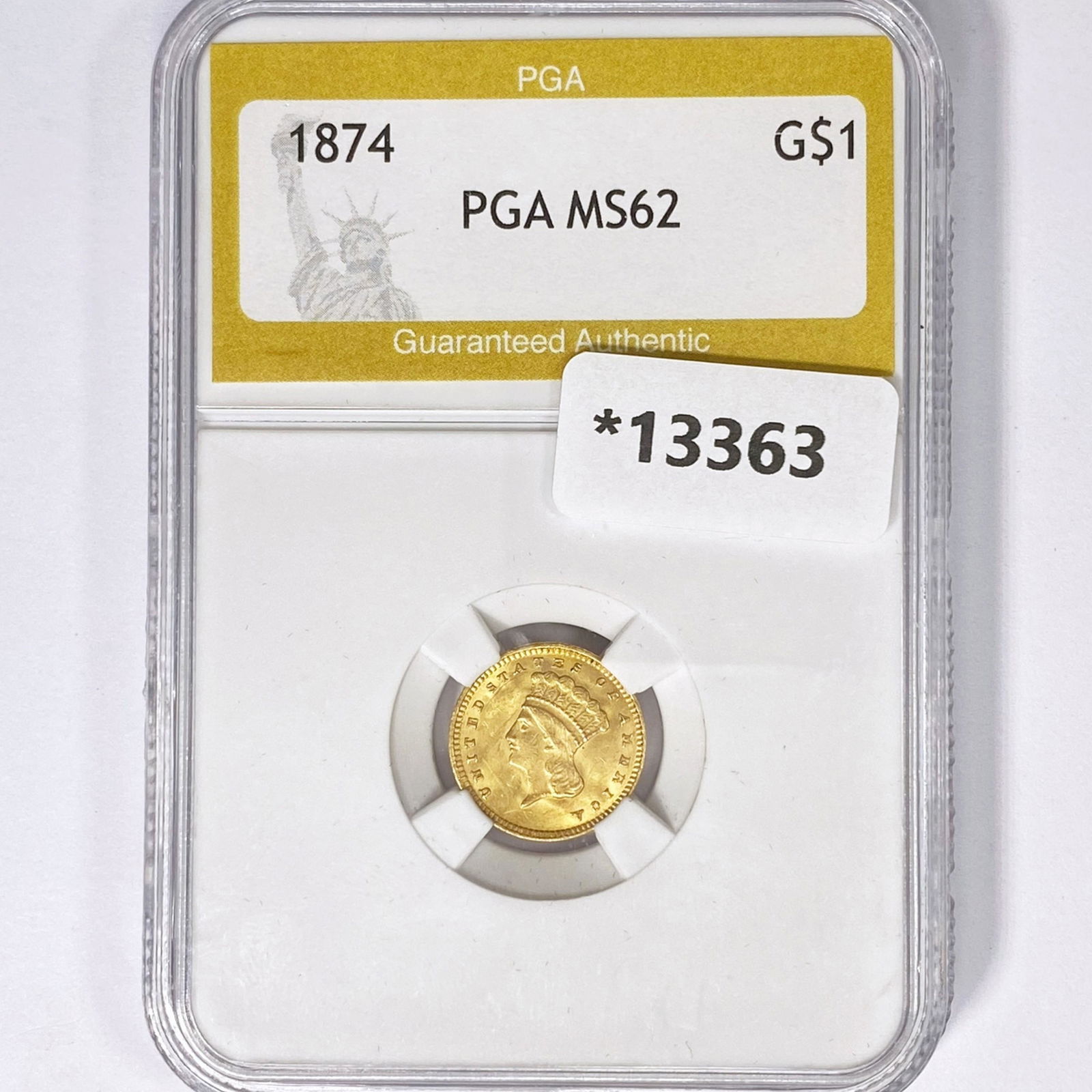 1874 Rare Gold Dollar PGA MS62 (1 of 2)