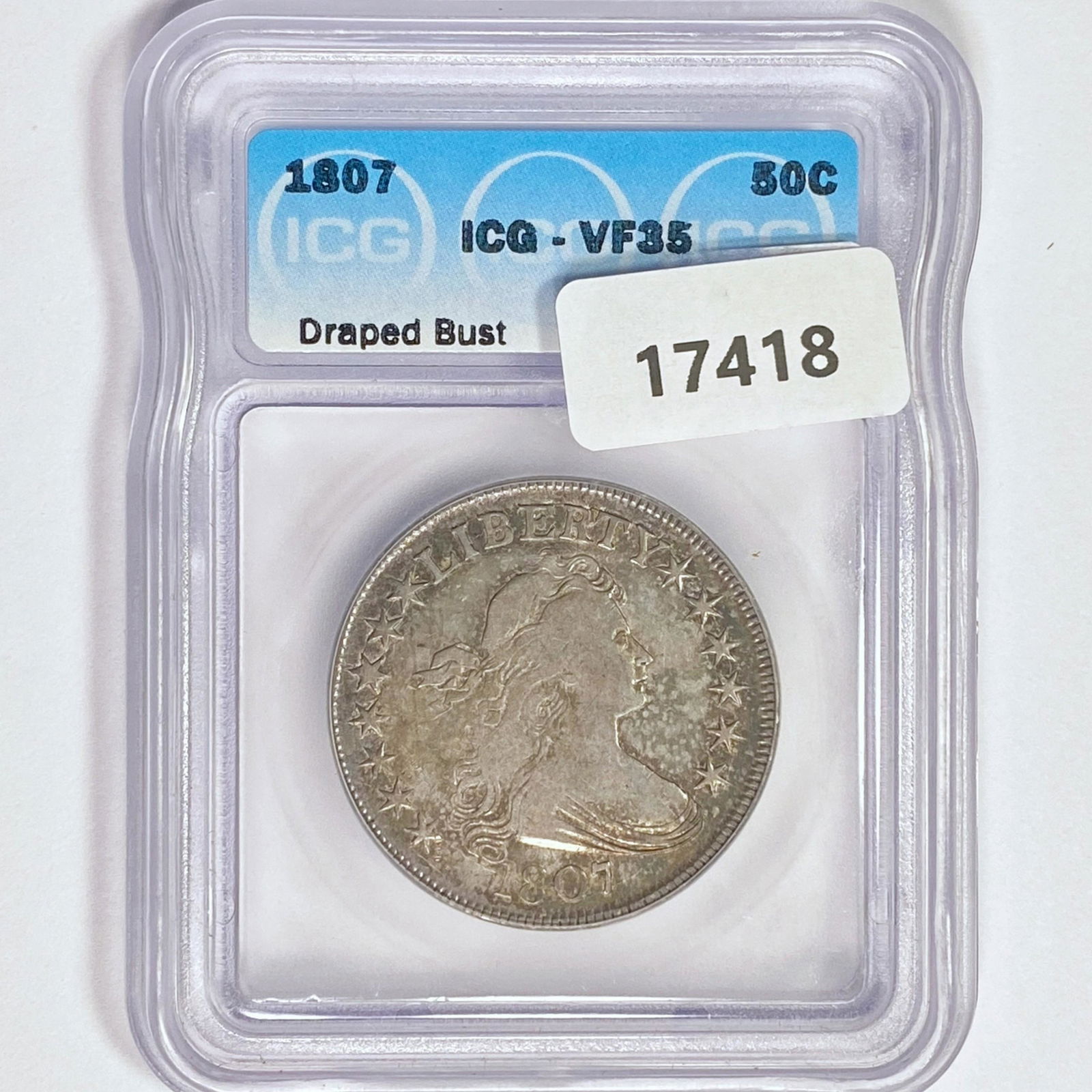 1807 Draped Bust Half Dollar ICG VF35 (1 of 2)