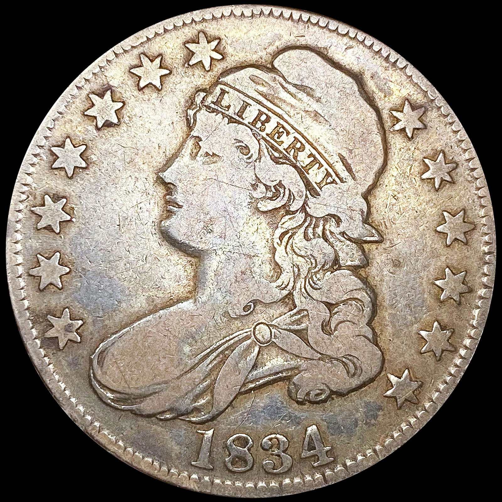 1834 Capped Bust Half Dollar NICELY CIRCULATED (1 of 2)