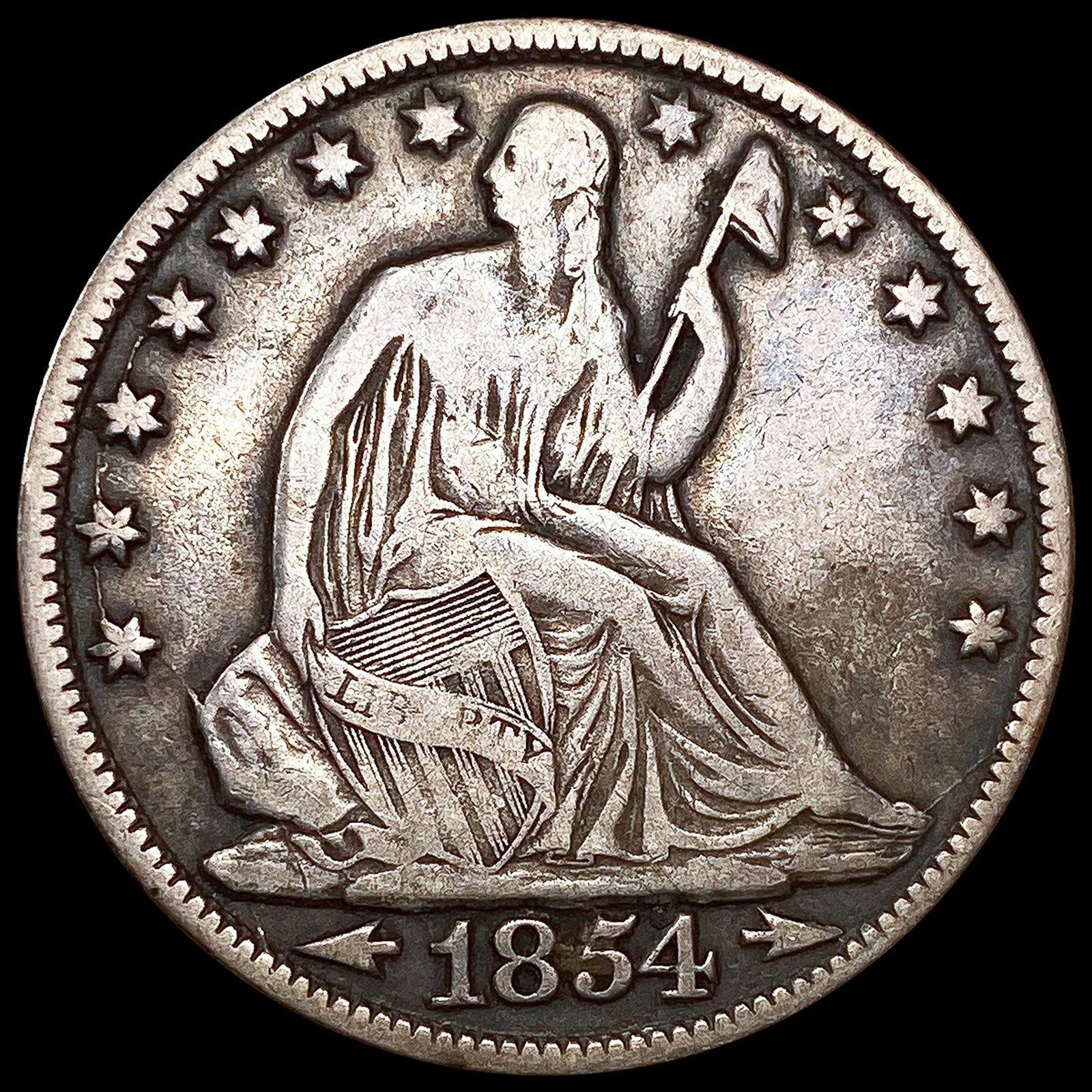 1854-O Arrows Seated Liberty Half Dollar NICELY (1 of 2)