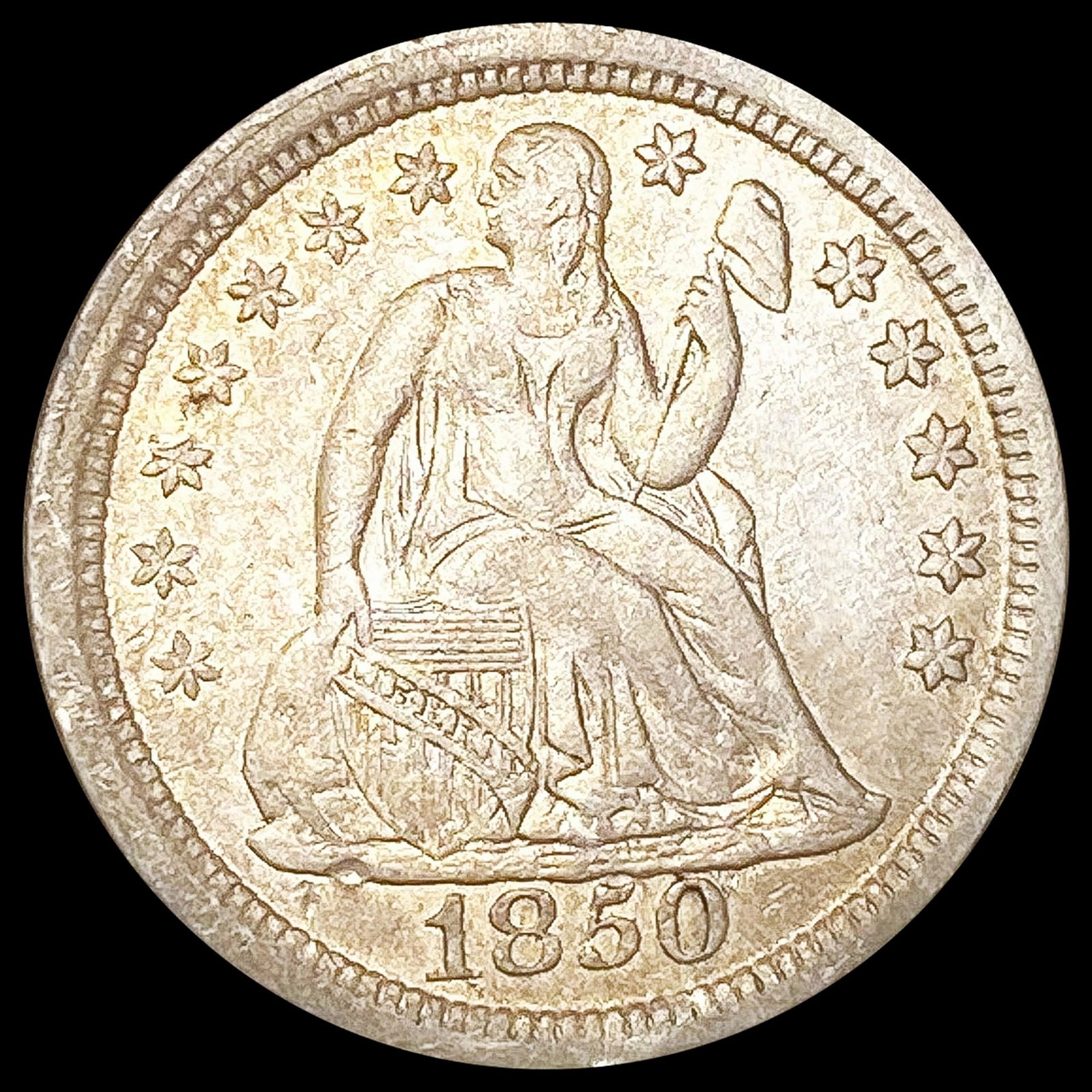 1850 Seated Liberty Dime CLOSELY UNCIRCULATED (1 of 2)