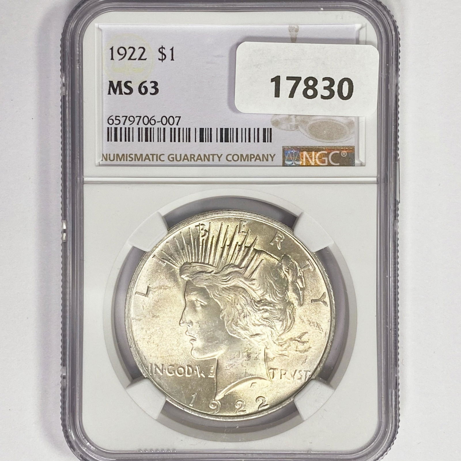 1922 Peace Silver Dollar NGC MS63 (1 of 2)