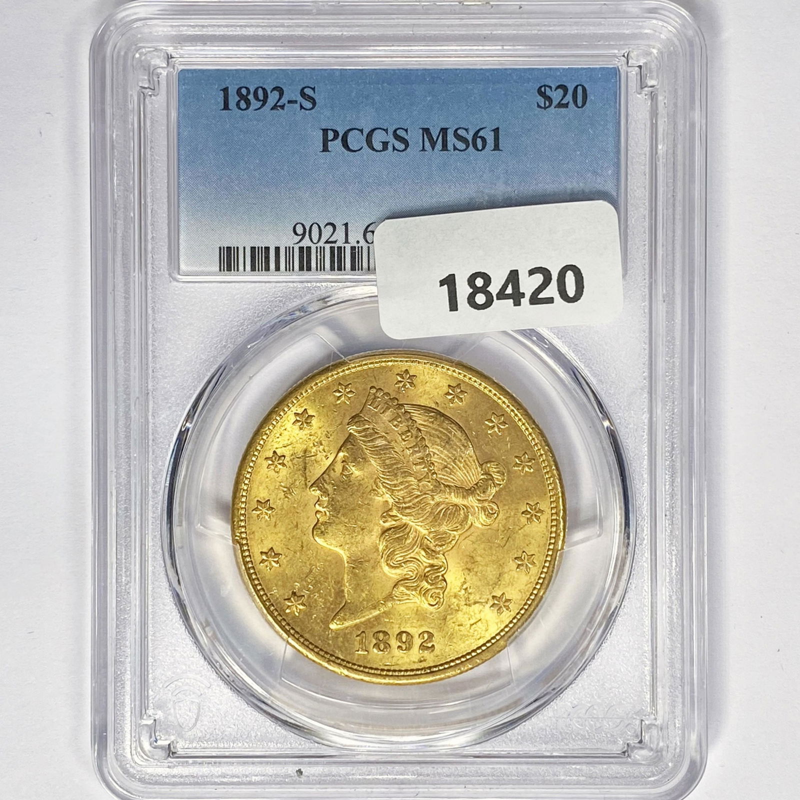 1892-S $20 Gold Double Eagle PCGS MS61 (1 of 2)