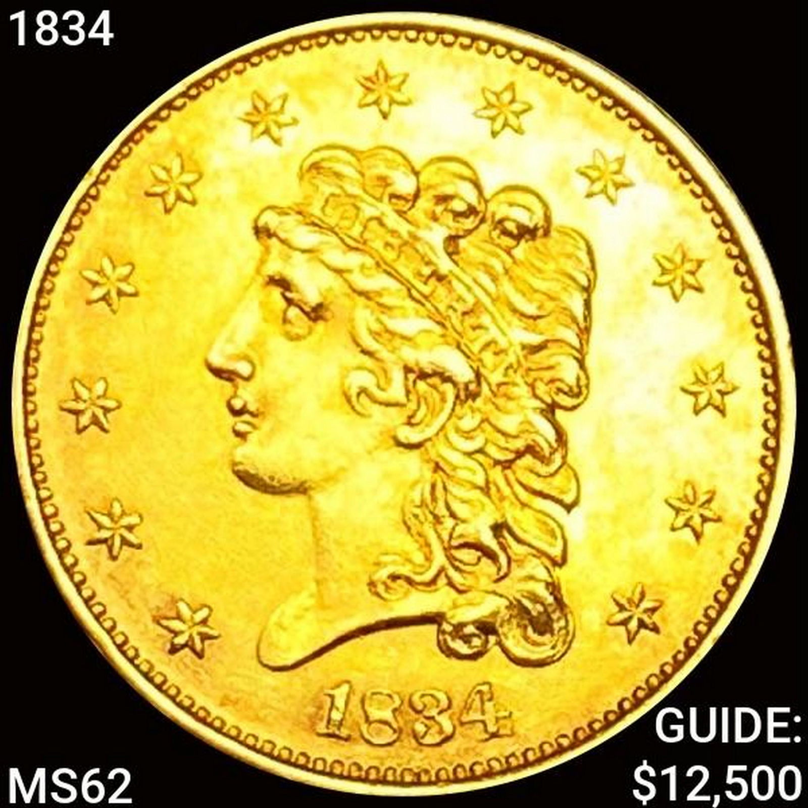 1834 $2.50 Gold Quarter Eagle UNCIRCULATED (1 of 2)