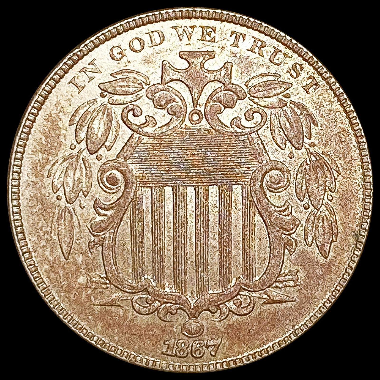 1867 Shield Nickel UNCIRCULATED (1 of 2)