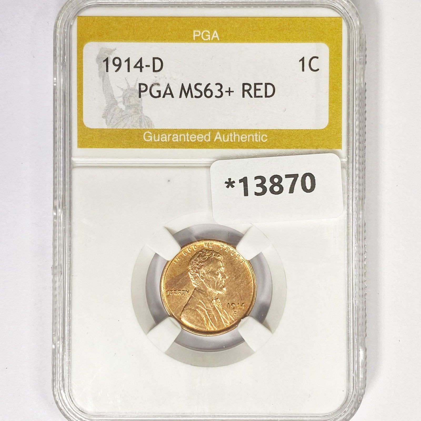 1914-D Wheat Cent PGA MS63+ RED (1 of 2)