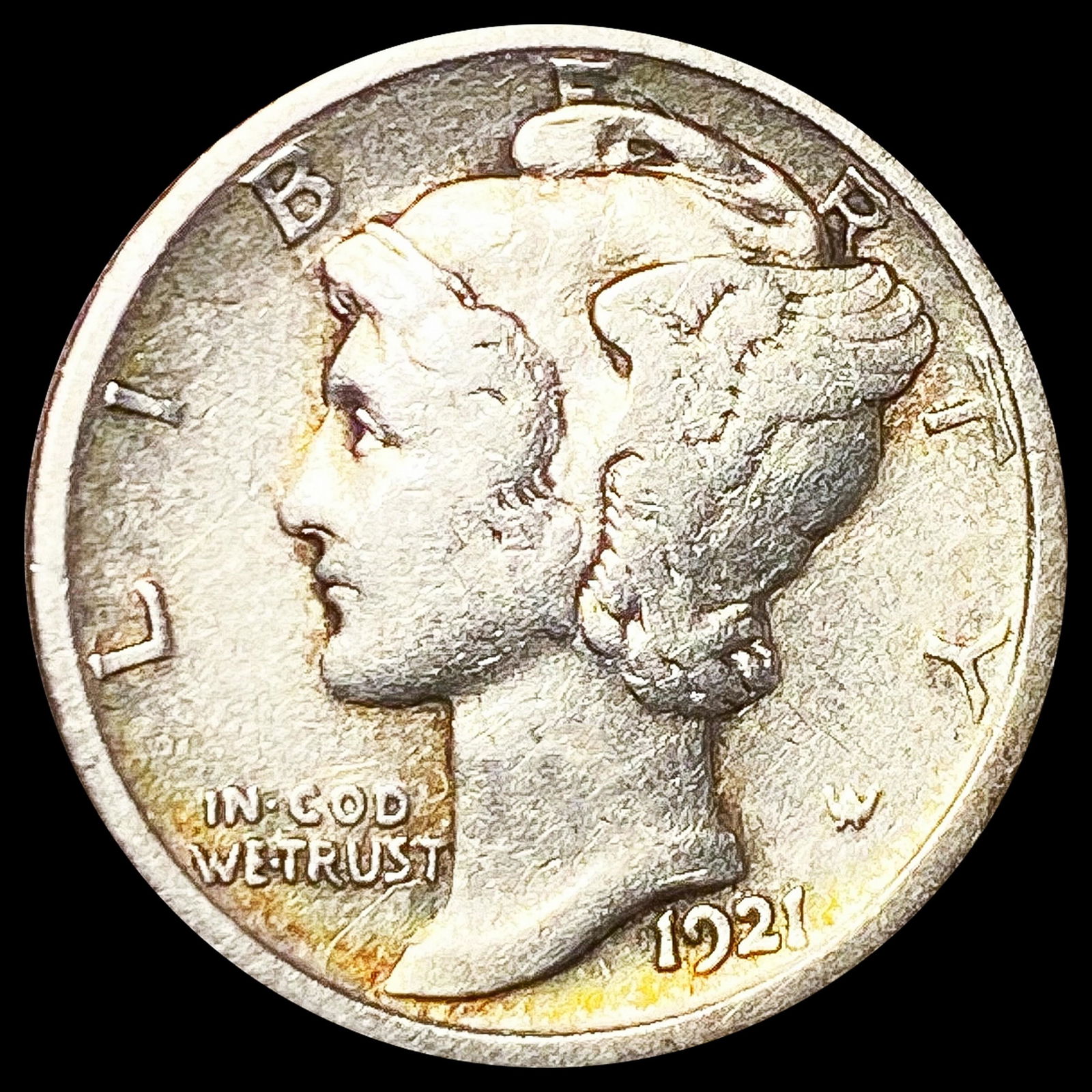 1921-D Mercury Dime NEARLY UNCIRCULATED (1 of 2)