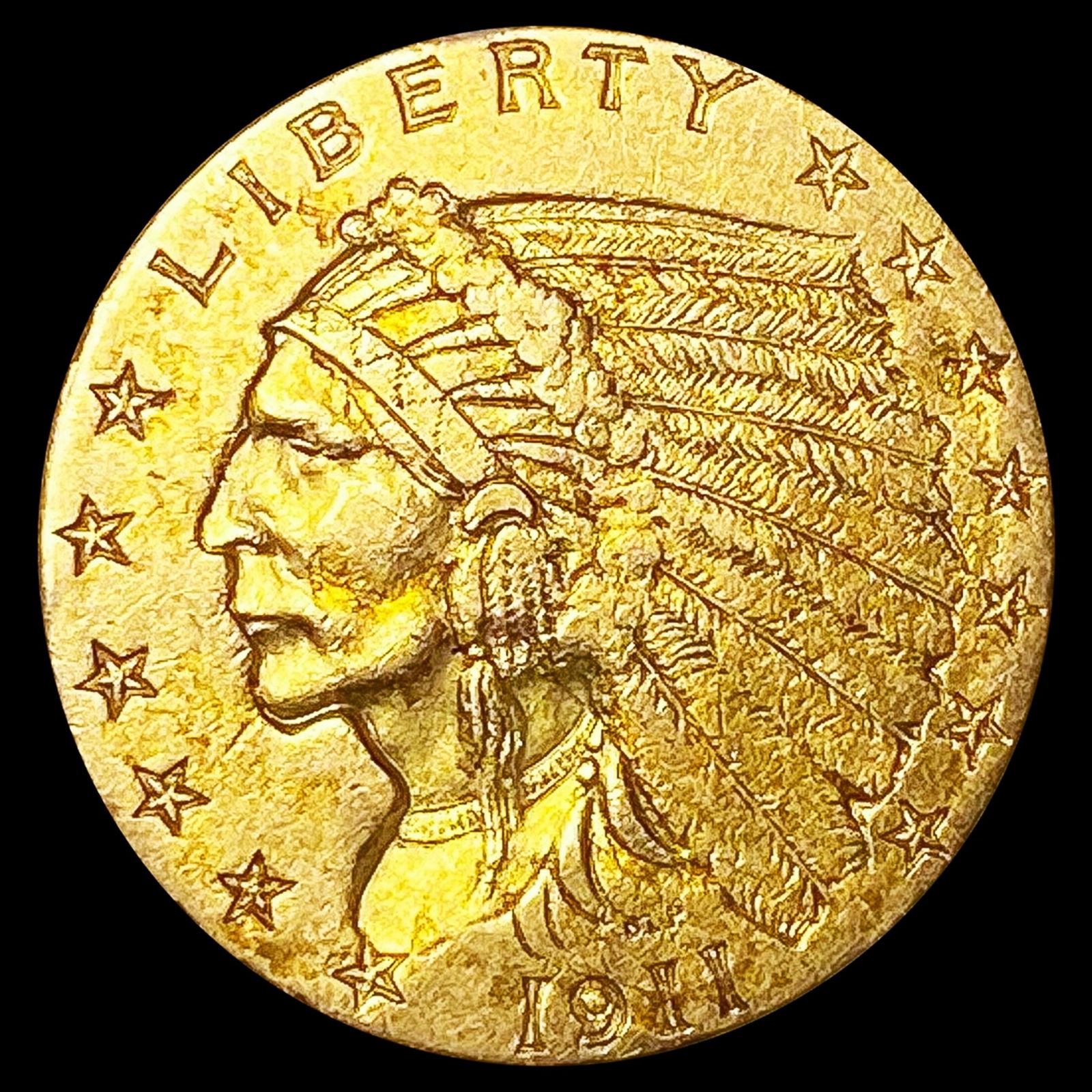 1911 $2.50 Gold Quarter Eagle CLOSE UNC (1 of 2)