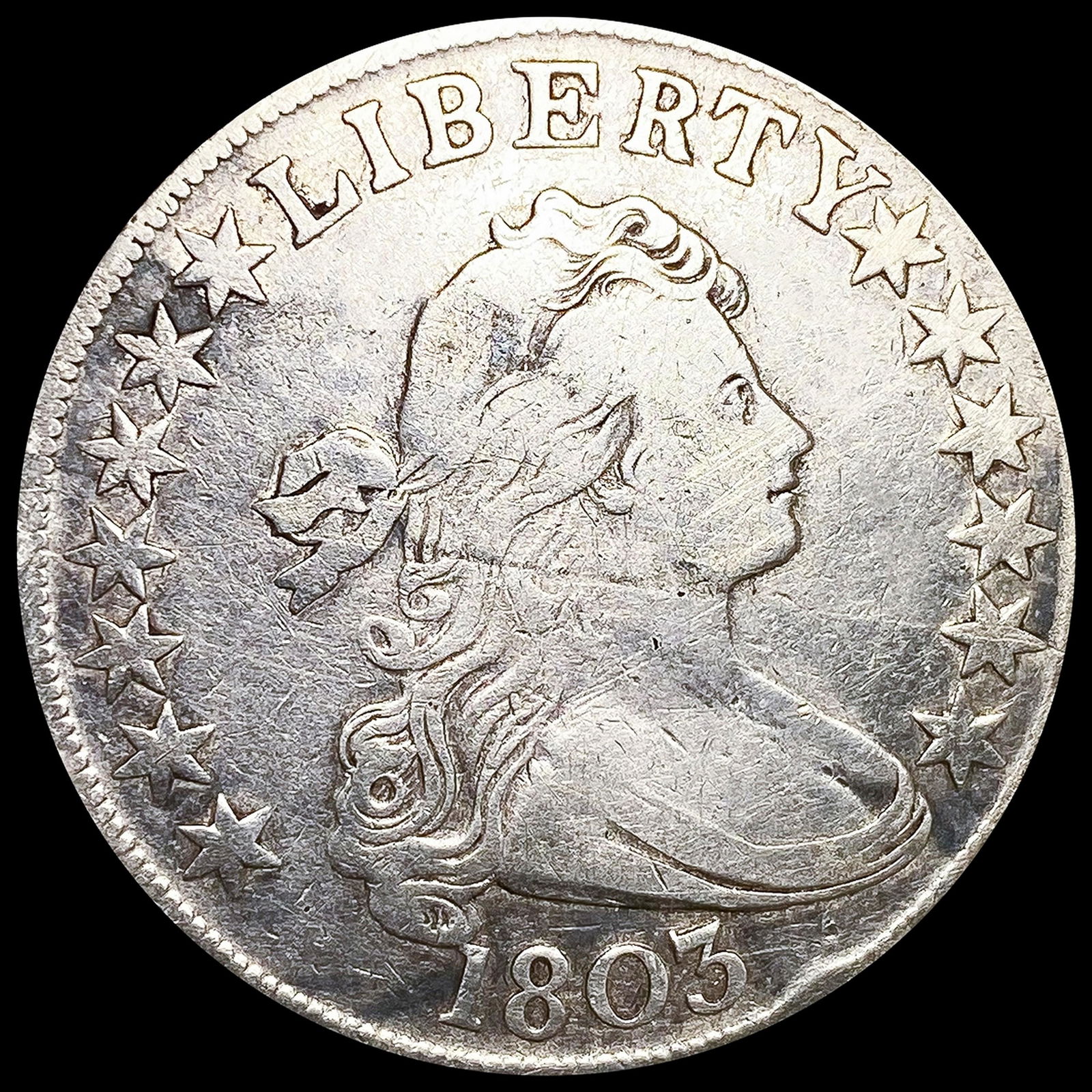 1803 Draped Bust Half Dollar ABOUT UNC DETAILS (1 of 2)