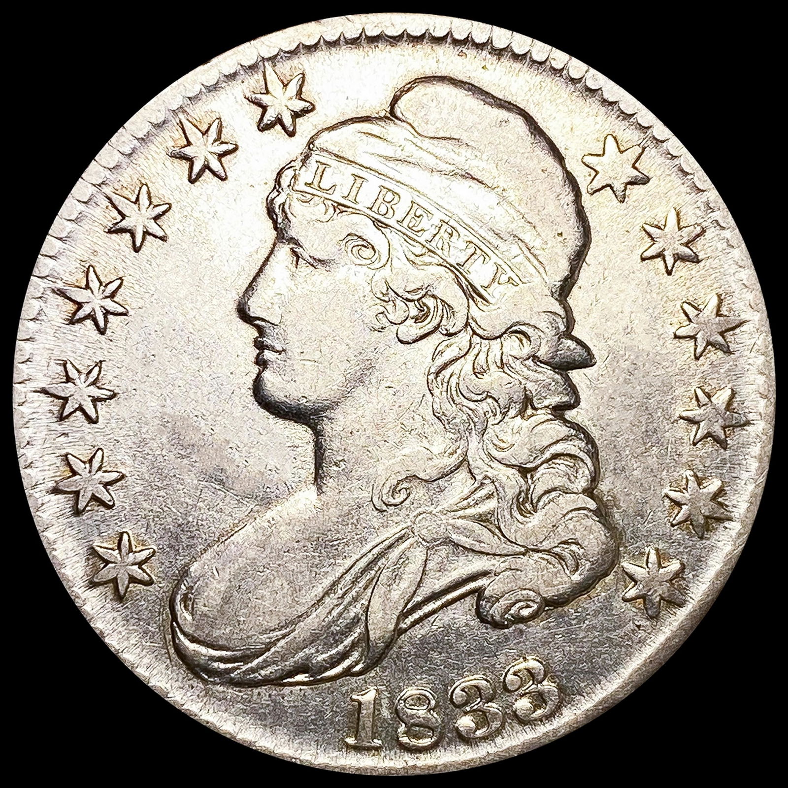 1833 Capped Bust Half Dollar CLOSELY UNCIRCULATED (1 of 2)