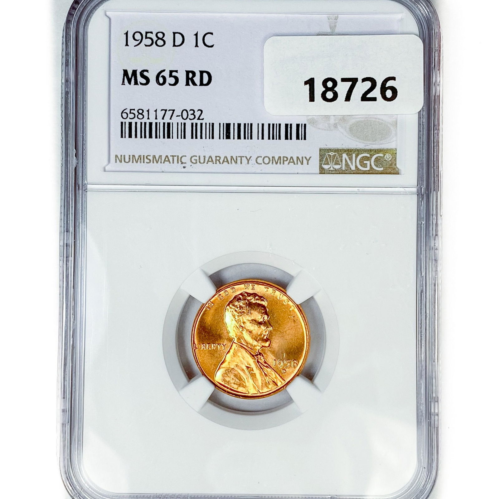1958-D Wheat Cent NGC MS65 RD (1 of 2)