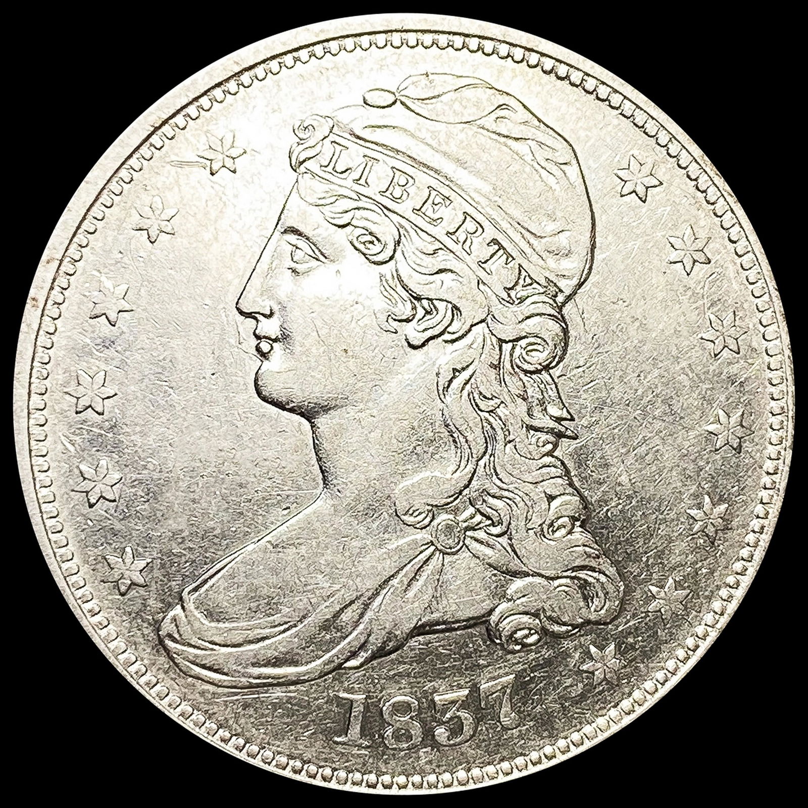 1837 Capped Bust Half Dollar CLOSELY UNCIRCULATED (1 of 2)