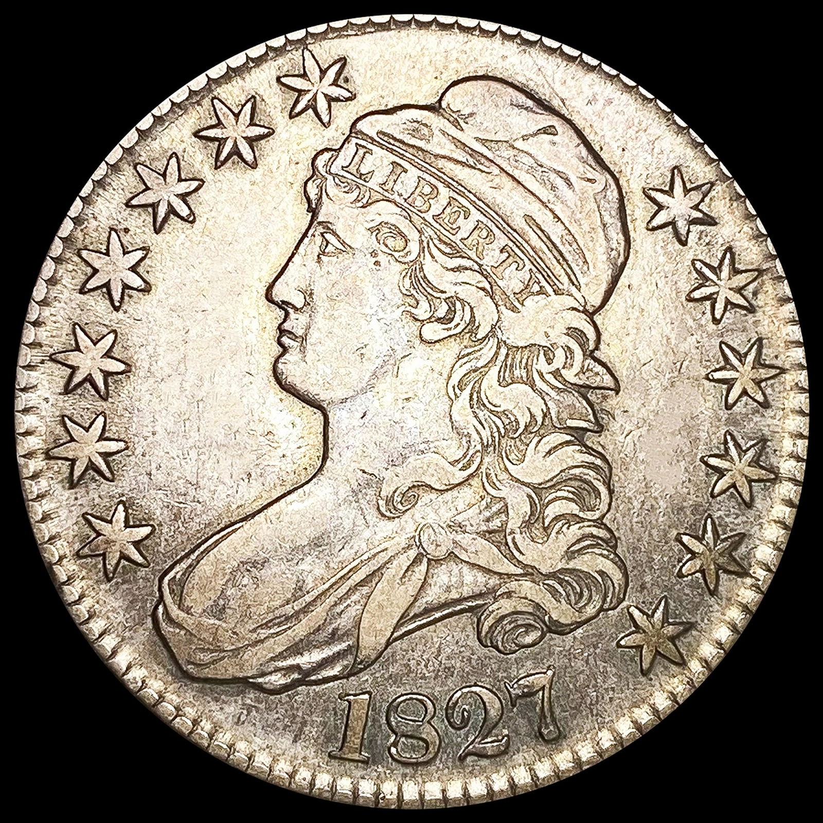 1827 Capped Bust Half Dollar UNCIRCULATED (1 of 2)