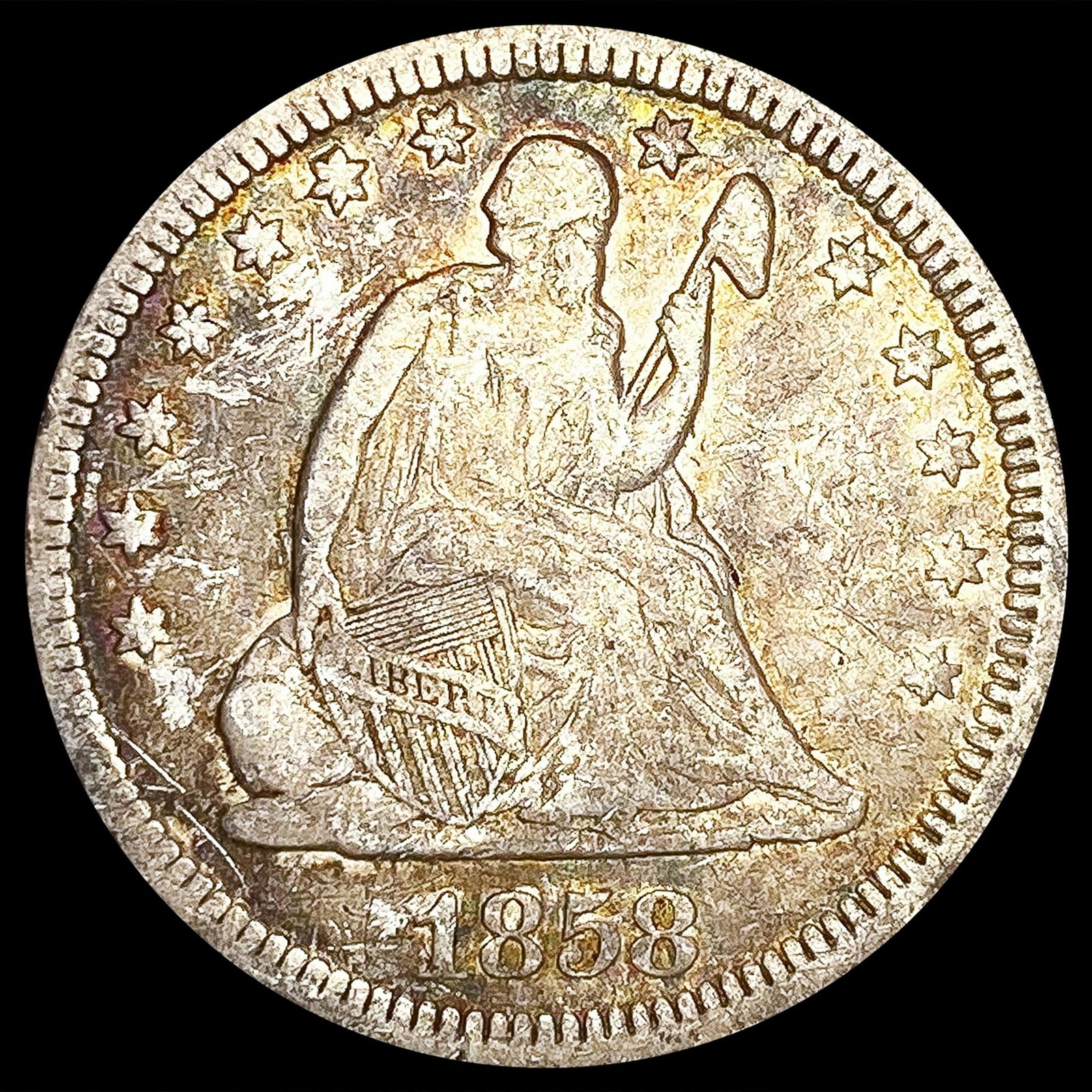 1858 Seated Liberty Quarter UNCIRCULATED (1 of 2)