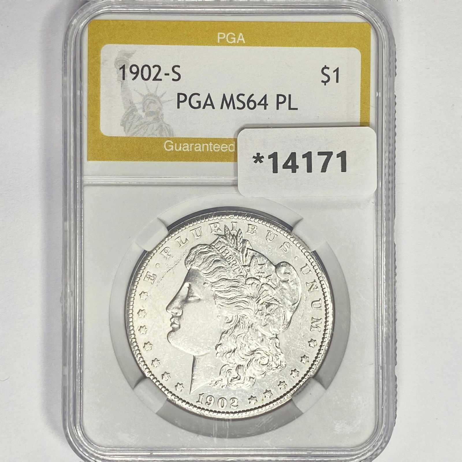 1902-S Morgan Silver Dollar PGA MS64 PL (1 of 2)