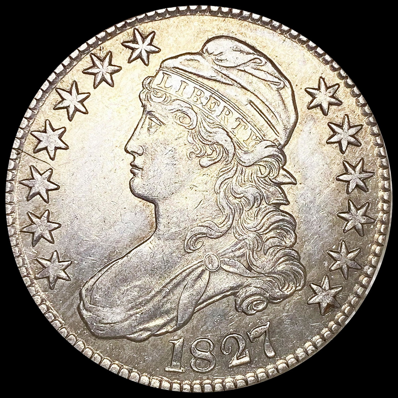1827 Capped Bust Half Dollar UNCIRCULATED (1 of 2)