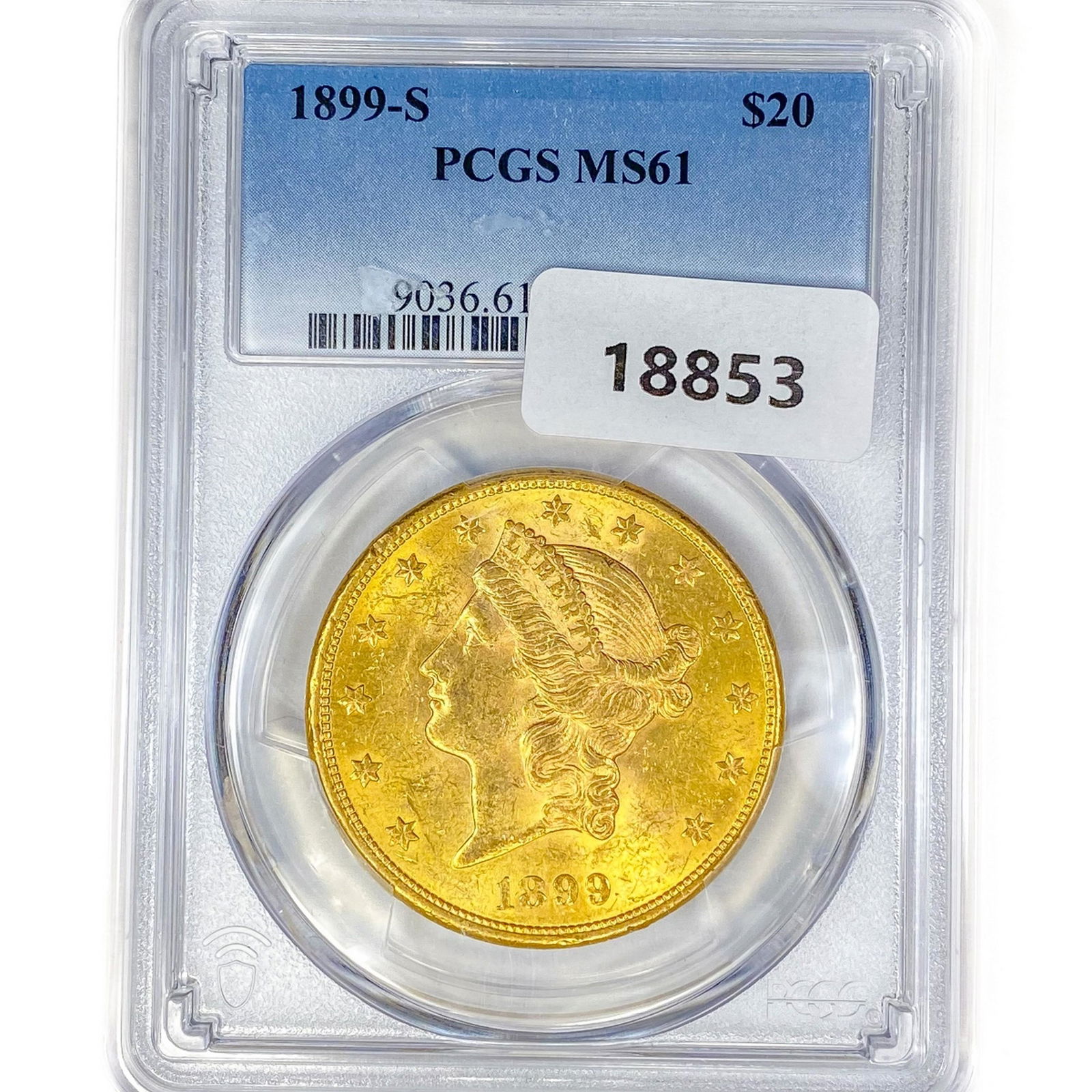 1899-S $20 Gold Double Eagle PCGS MS61 (1 of 2)