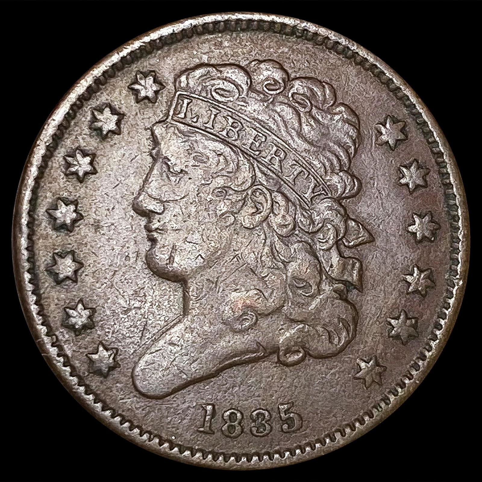 1835 Classic Head Half Cent ABOUT UNCIRCULATED (1 of 2)