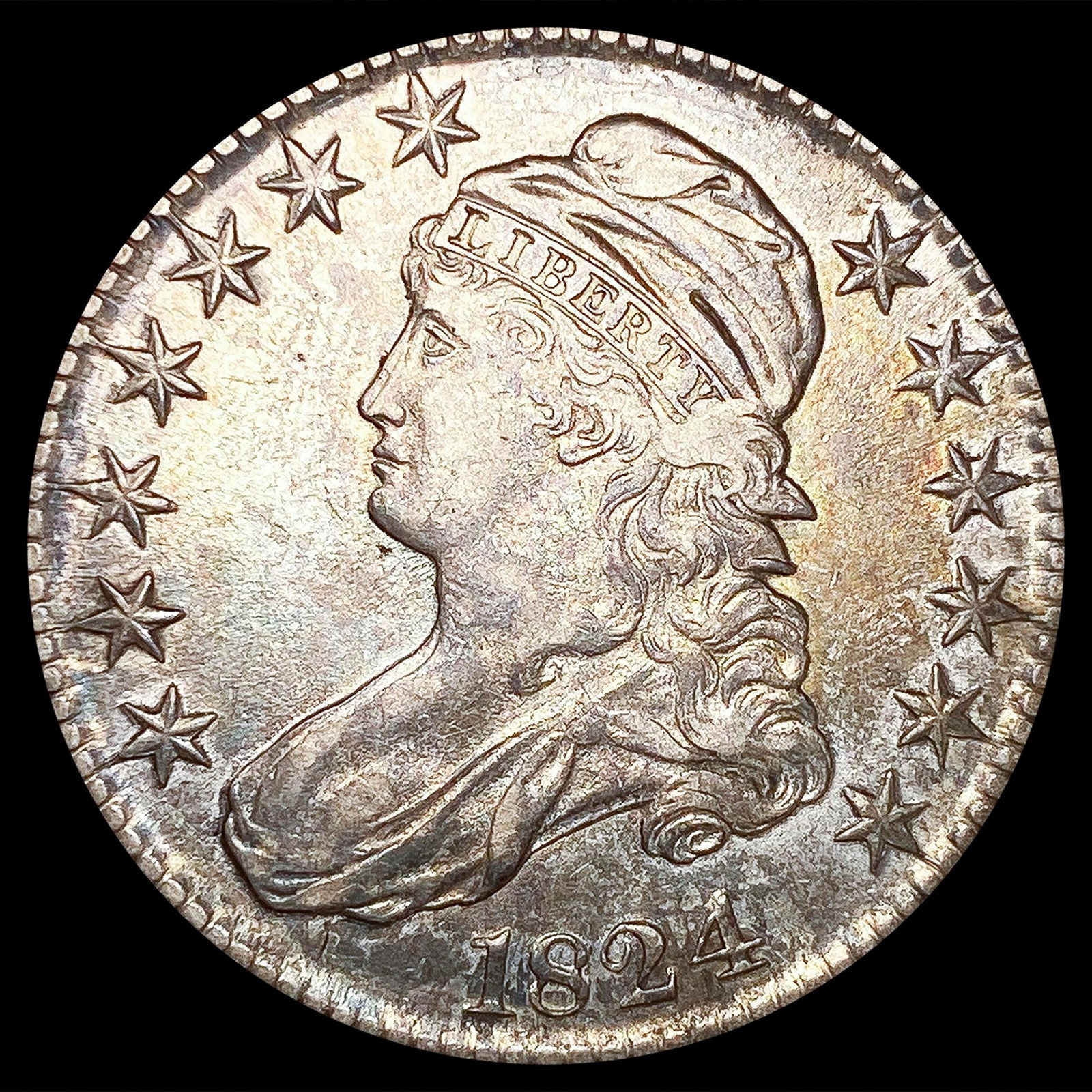 1824 Capped Bust Half Dollar NEARLY UNCIRCULATED (1 of 2)
