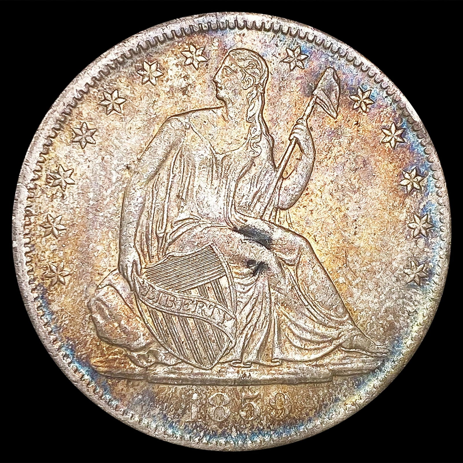 1859-S Seated Liberty Half Dollar UNCIRCULATED (1 of 2)