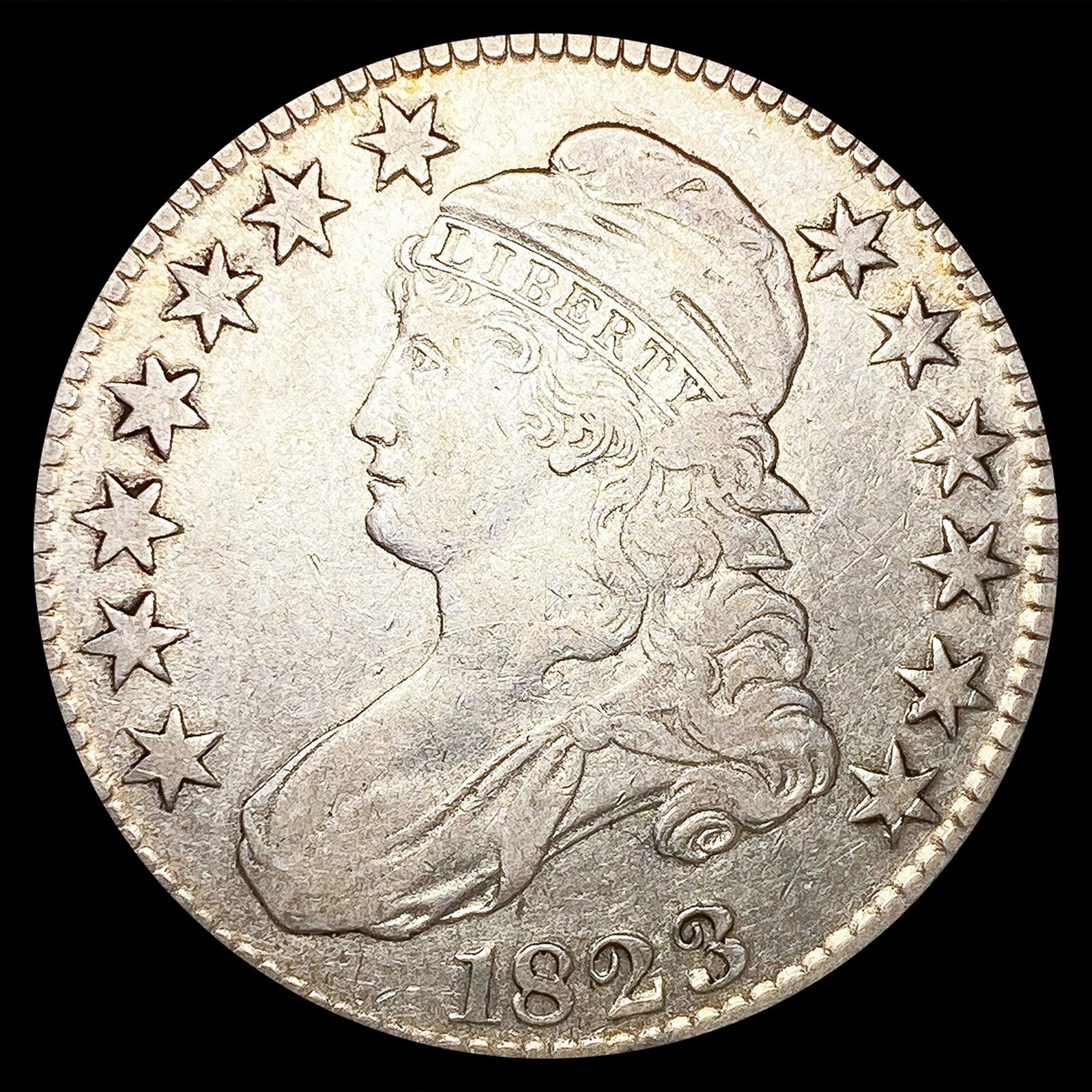 1823 Capped Bust Half Dollar NICELY CIRCULATED (1 of 2)