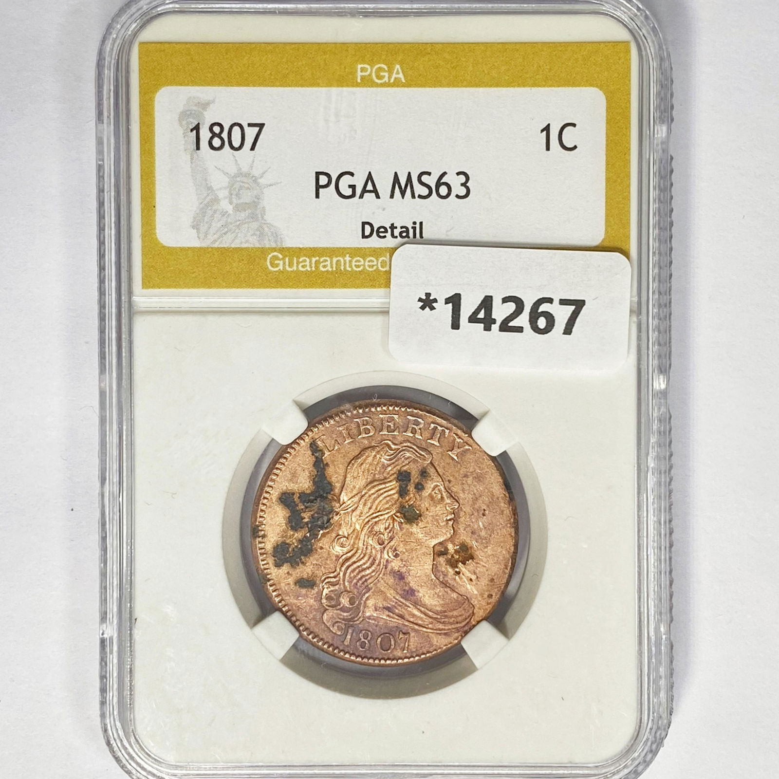 1807 Large Cent PGA MS63 Detail (1 of 2)