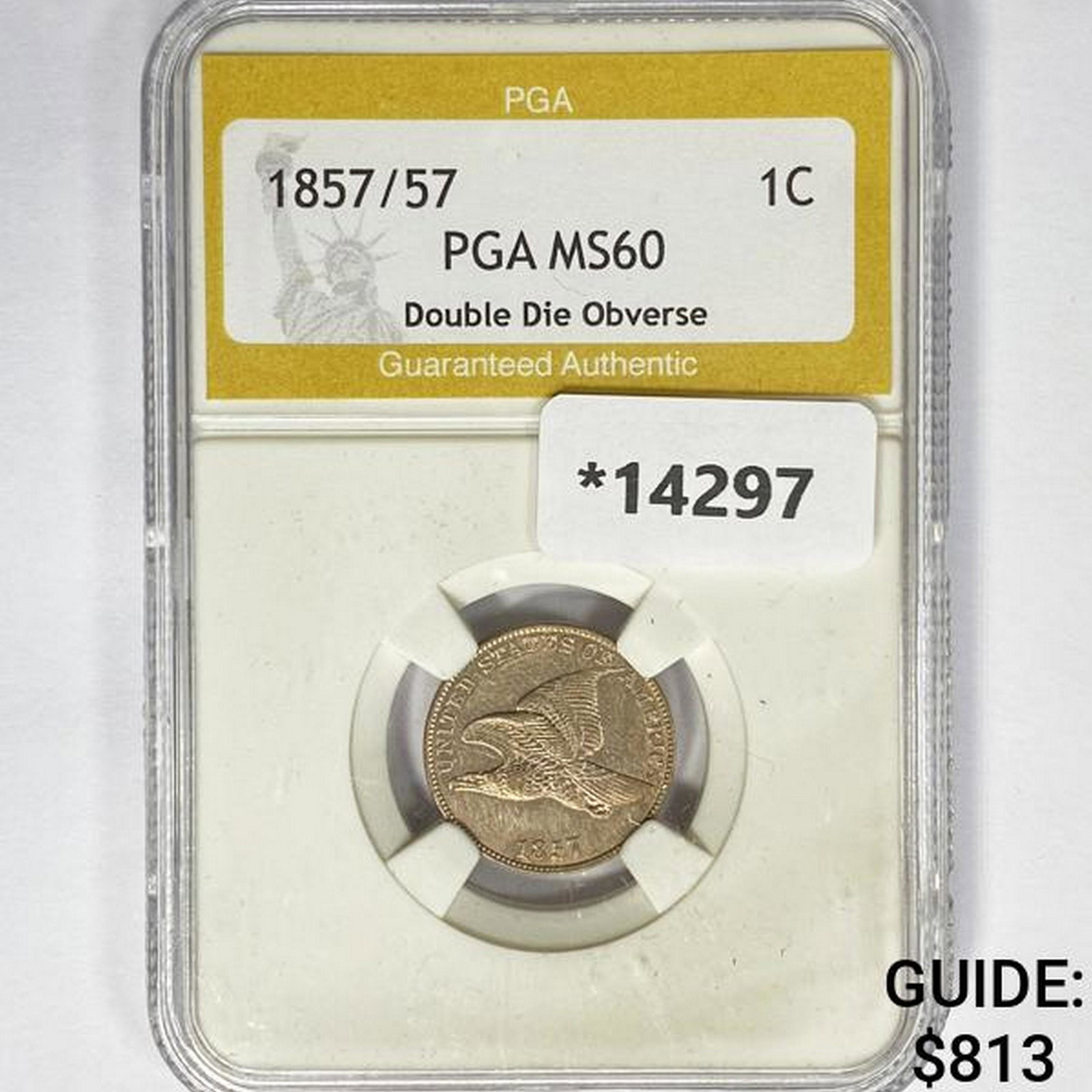 1857/57 Flying Eagle Cent PGA MS60 DDO (1 of 2)