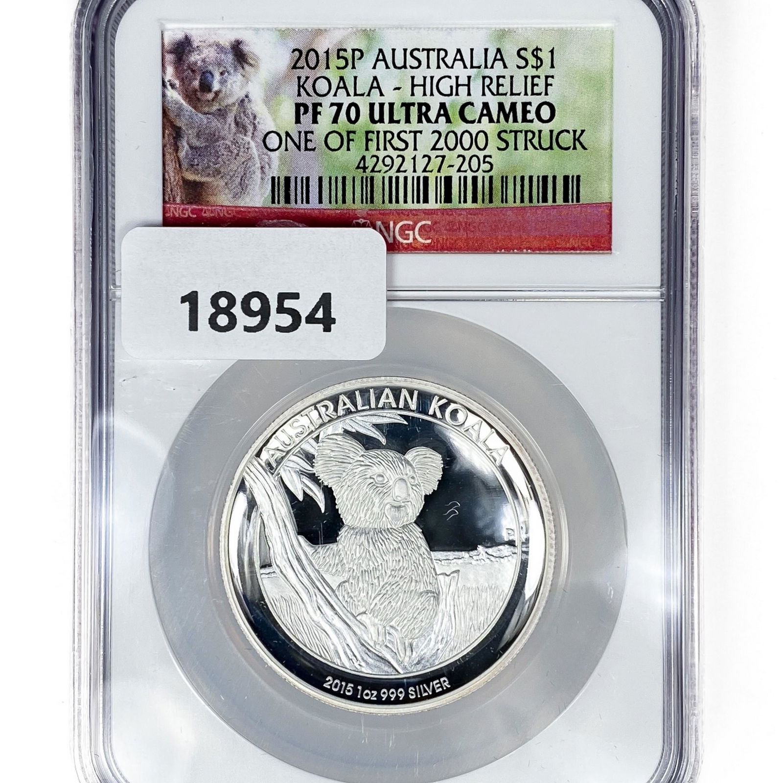 2015P Australia Silver Dollar NGC PF70 UC, HR (1 of 2)