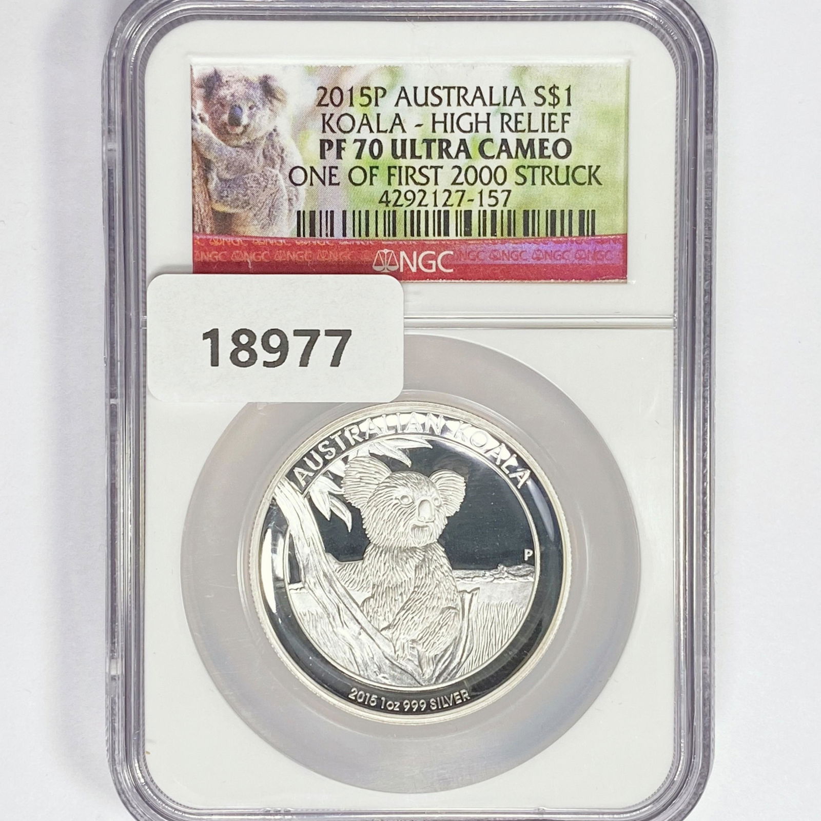 2015P Australia Silver Dollar NGC PF70 UC, HR (1 of 2)