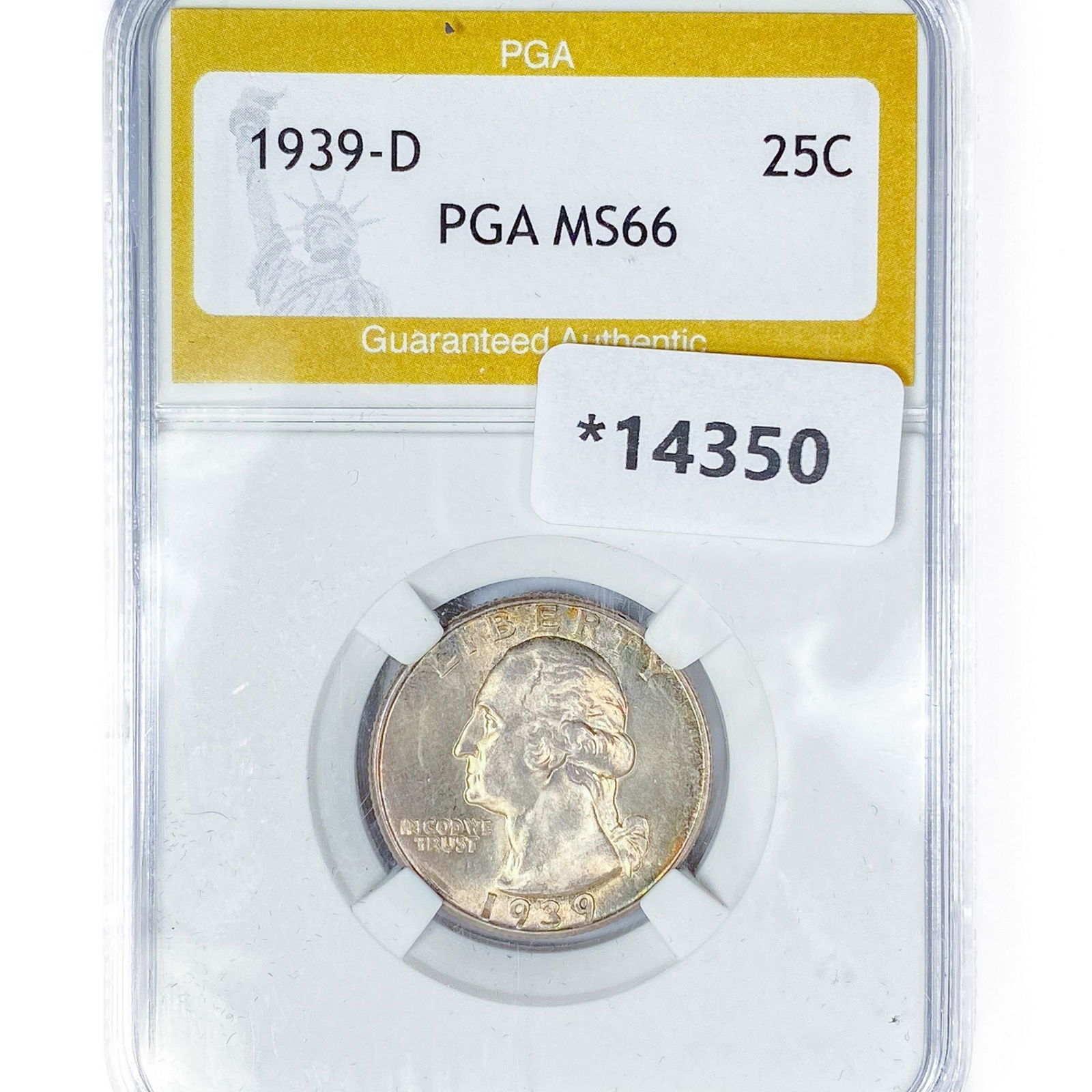 1939-D Washington Silver Quarter PGA MS66 (1 of 2)