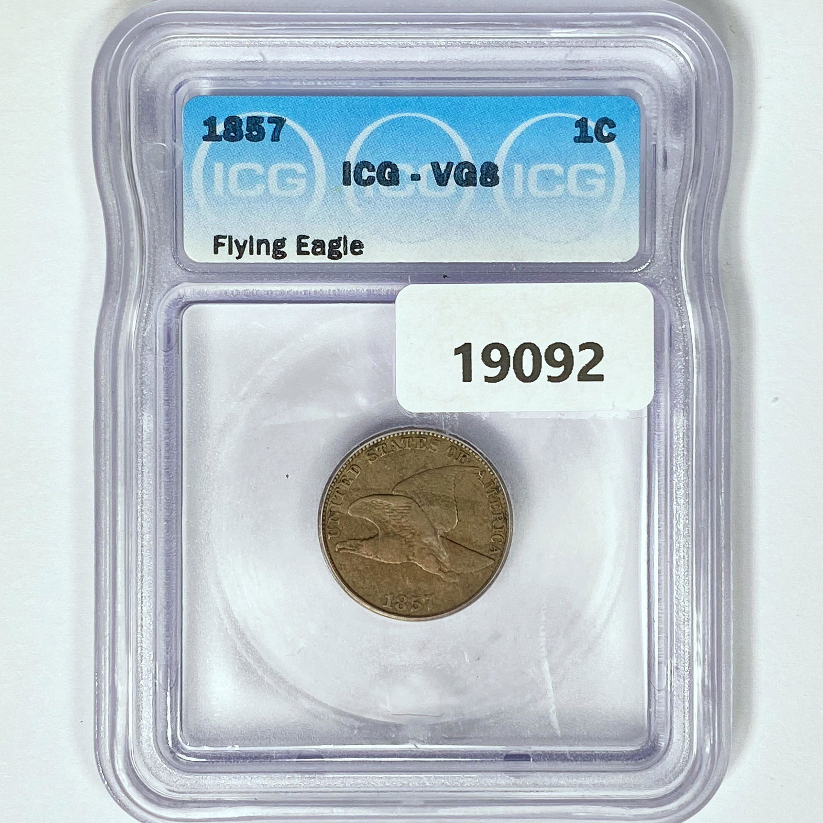 1857 Flying Eagle Cent ICG VG8 (1 of 2)