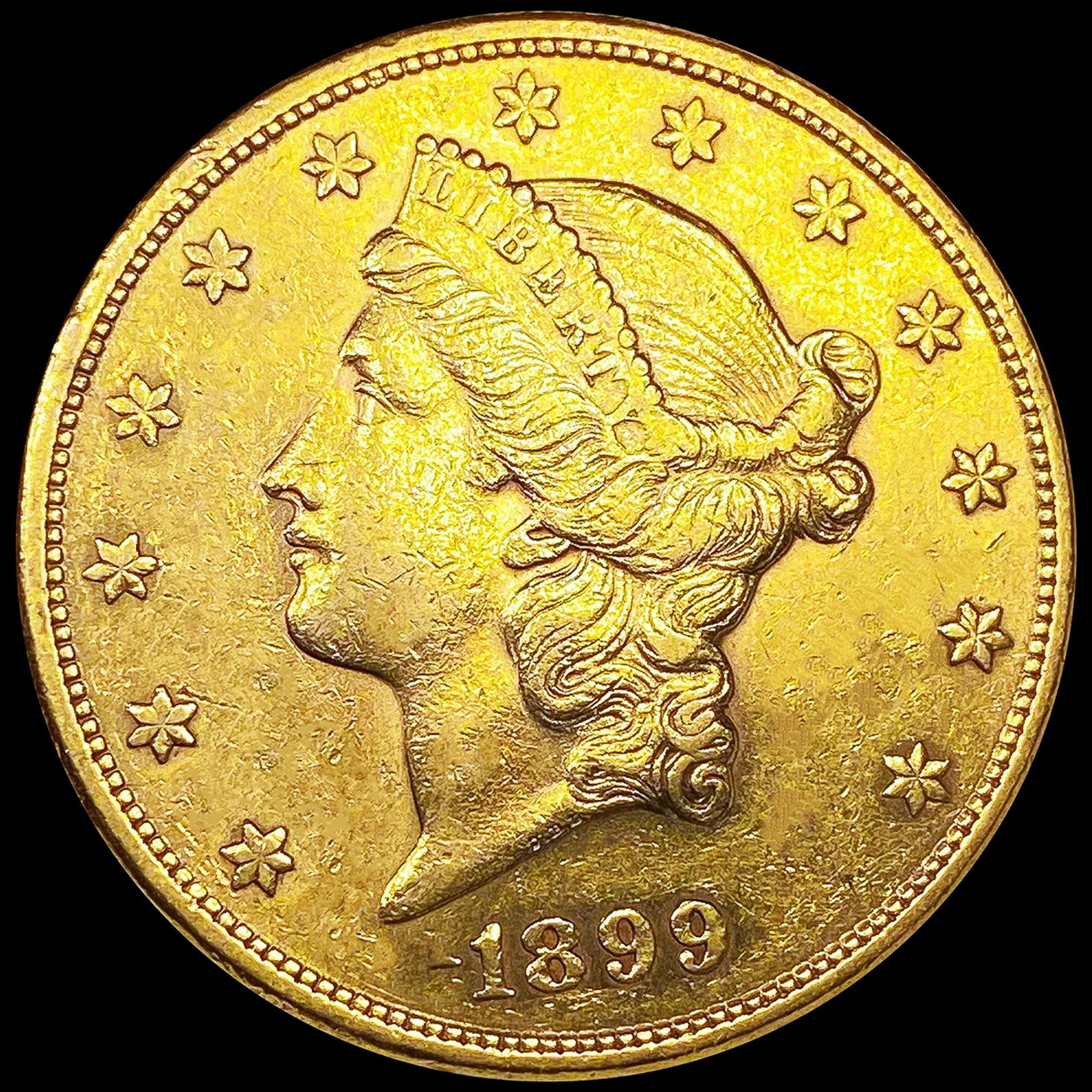 1899-S $20 Gold Double Eagle CLOSELY UNCIRCULATED (1 of 2)