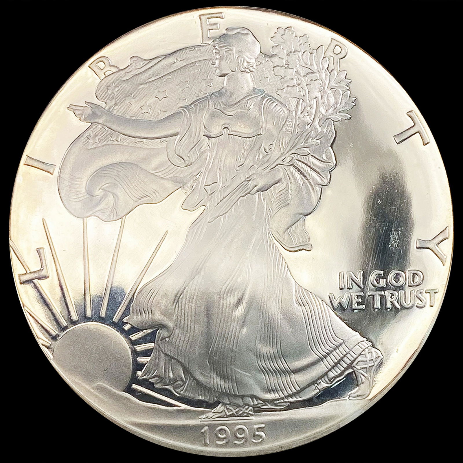 1995-W American 1oz Silver Eagle SUPERB GEM PROOF (1 of 2)