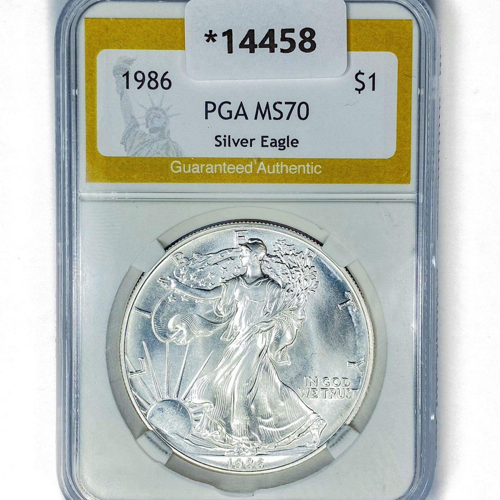 1986 American Silver Eagle  PGA MS70 (1 of 2)