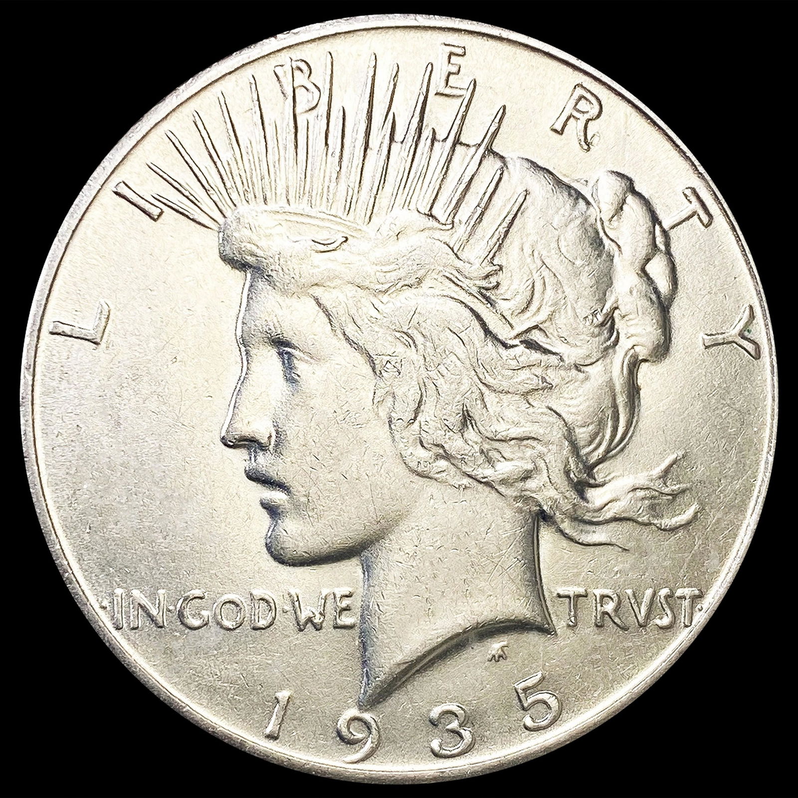 1935-S Silver Peace Dollar CLOSELY UNCIRCULATED (1 of 2)
