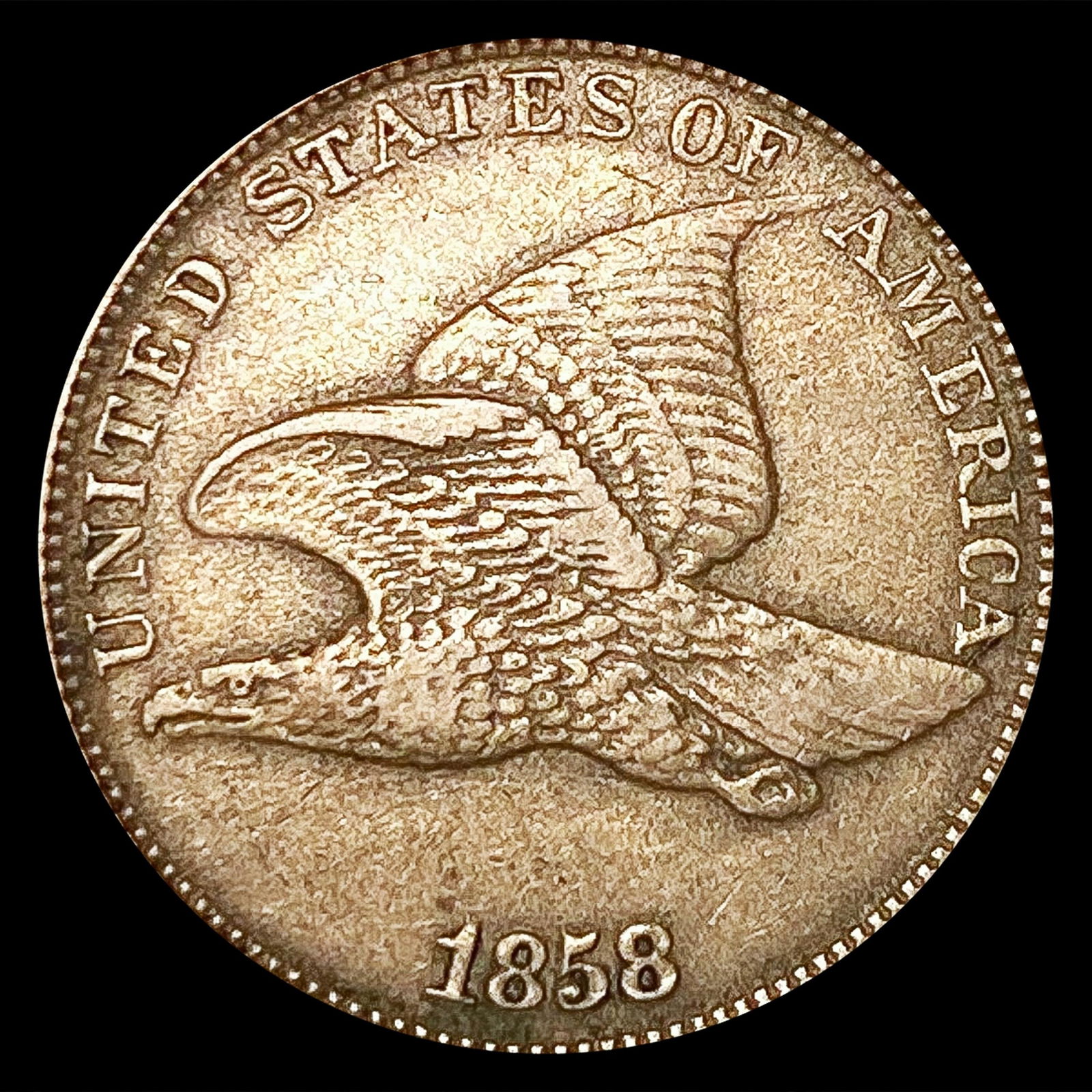 1858 LL Flying Eagle Cent NEARLY UNCIRCULATED (1 of 2)