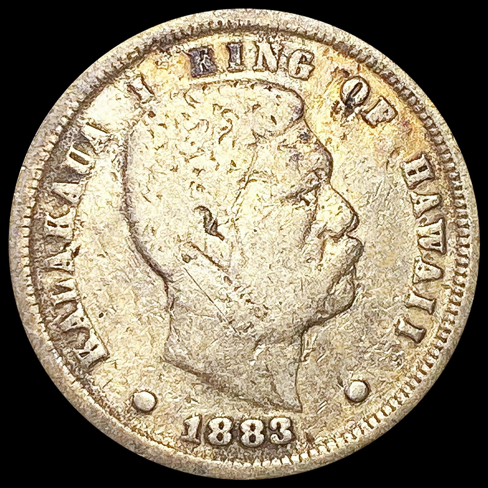 1883 Kingdom of Hawaii Dime NICELY CIRCULATED (1 of 2)