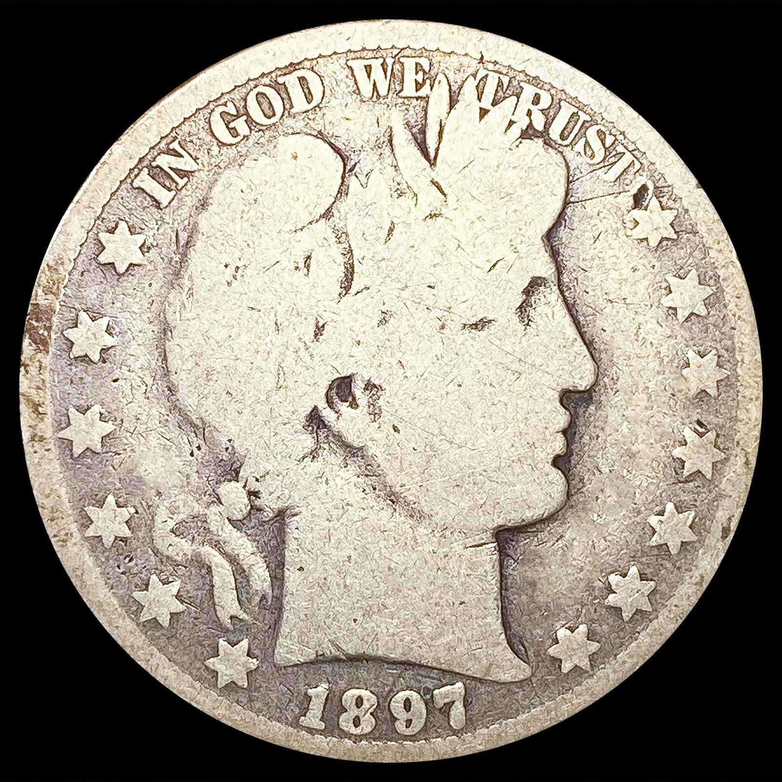1897-O Barber Half Dollar NICELY CIRCULATED (1 of 2)