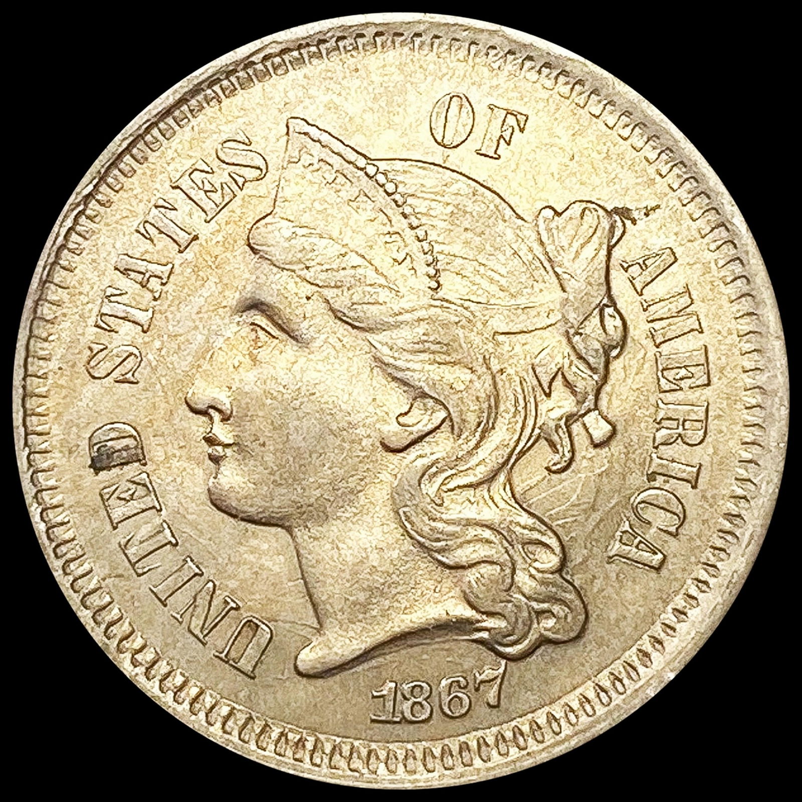 1867 Nickel Three Cent UNCIRCULATED (1 of 2)