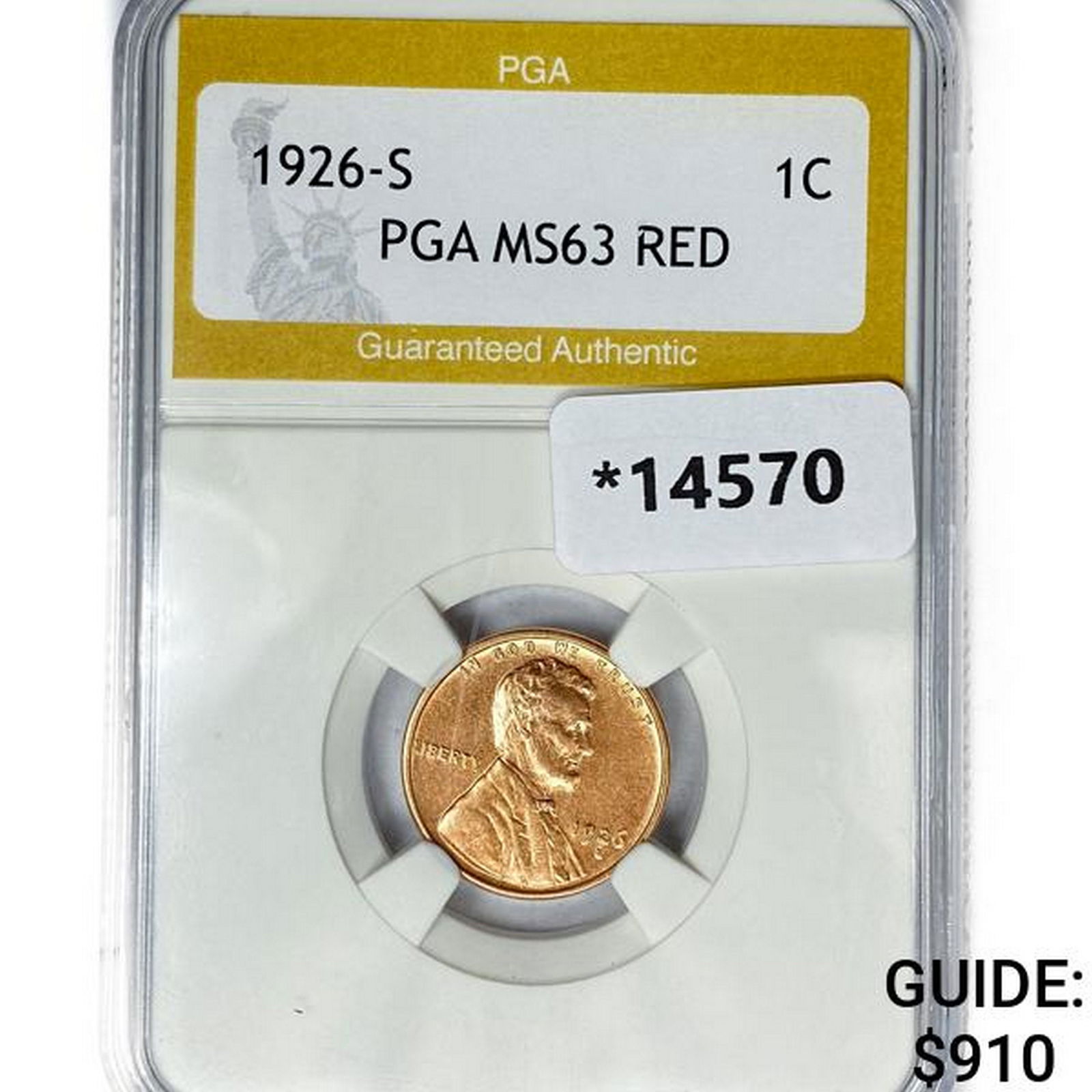 1926-S Wheat Cent PGA MS63 RED (1 of 2)