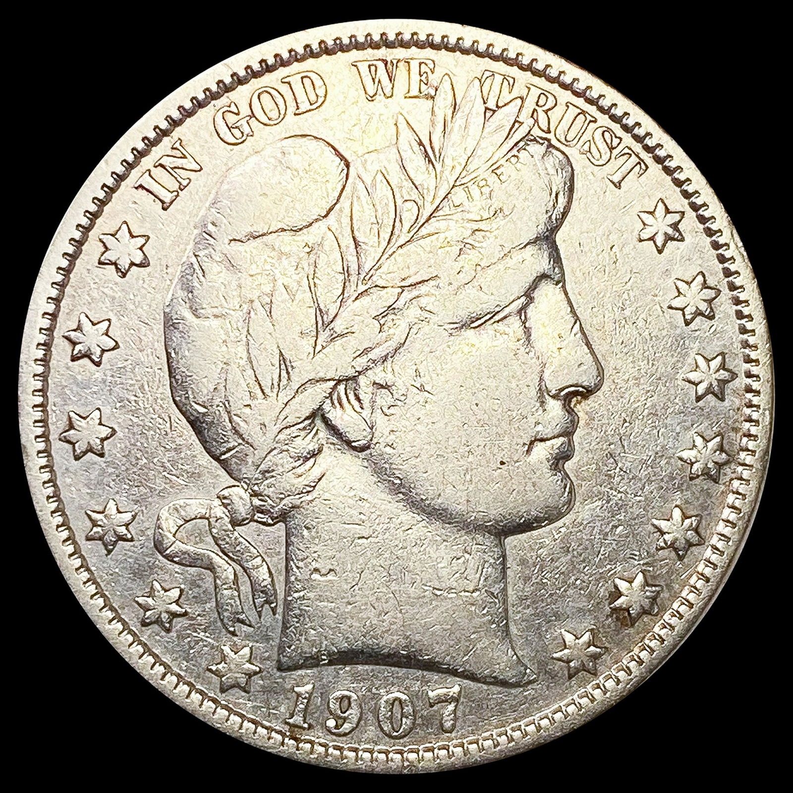 1907-O Barber Half Dollar NICELY CIRCULATED (1 of 2)