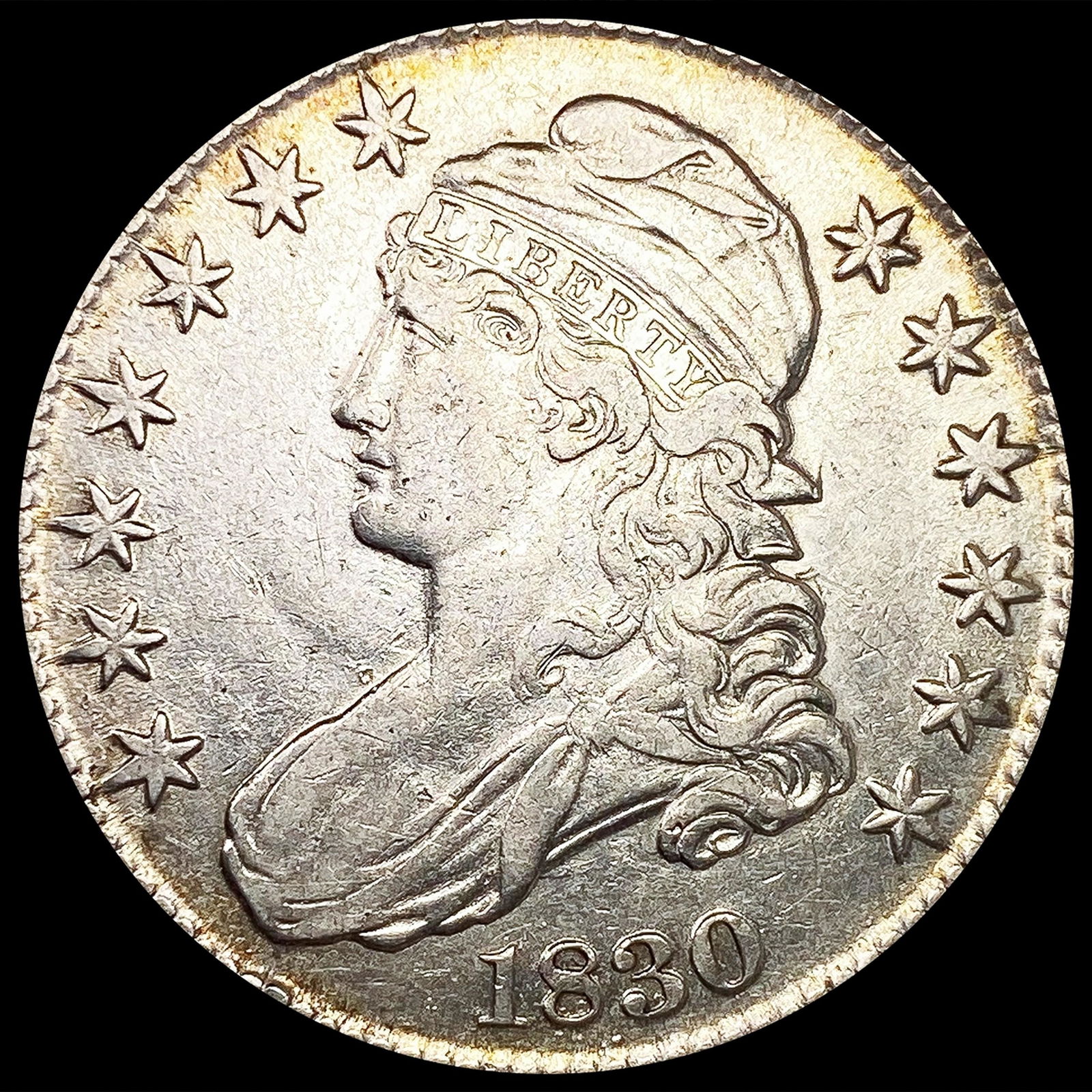 1830 0-108 Cap Bust Half Dollar R1 NEAR UNC (1 of 2)